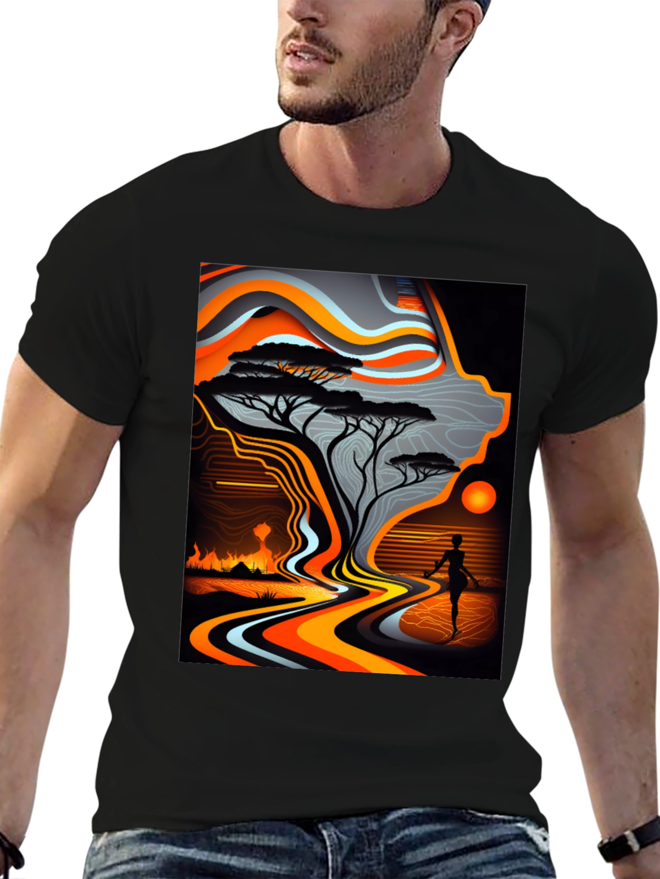 Abstract Landscape Graphic Tee