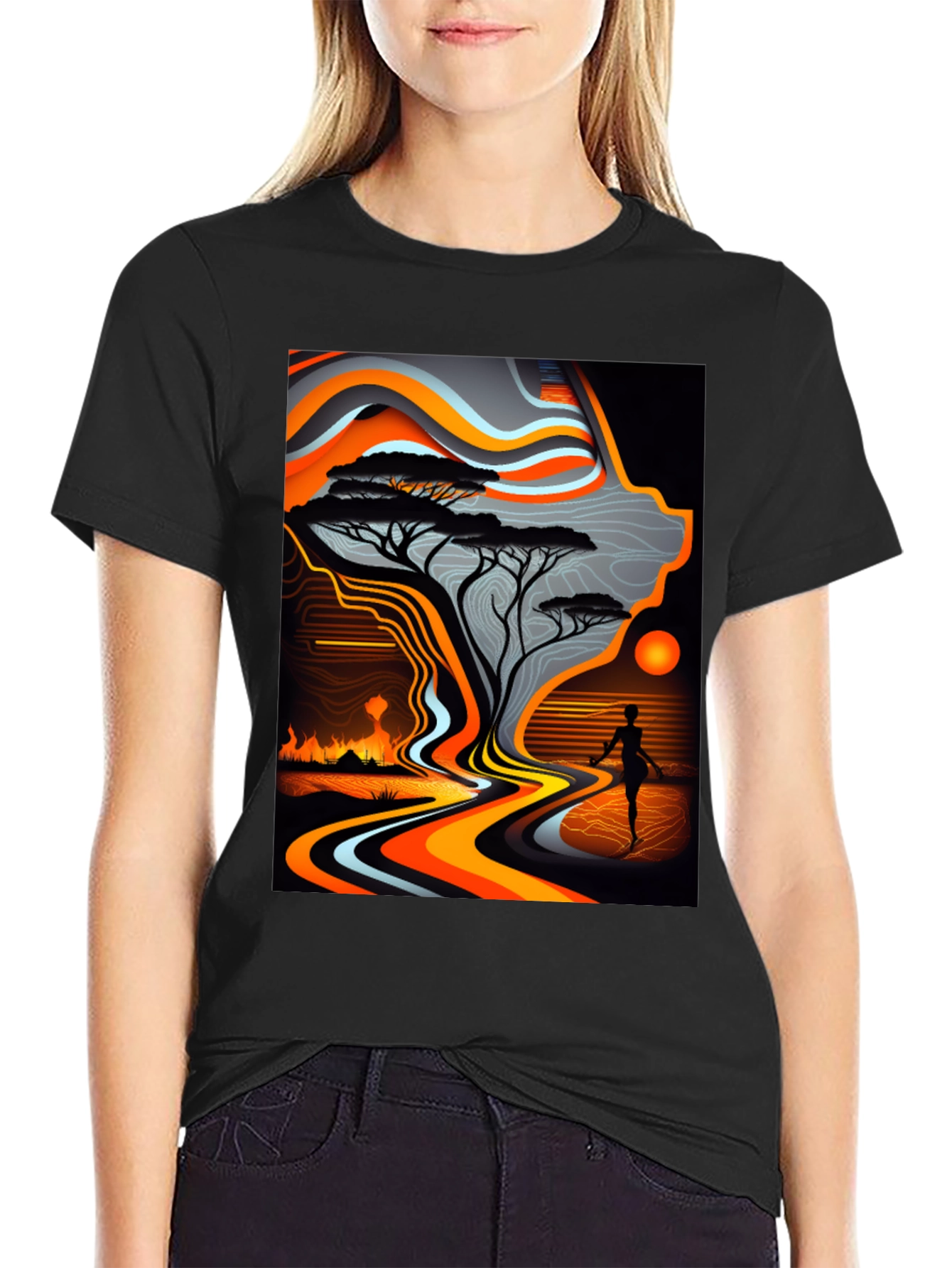 Abstract Landscape Graphic Tee