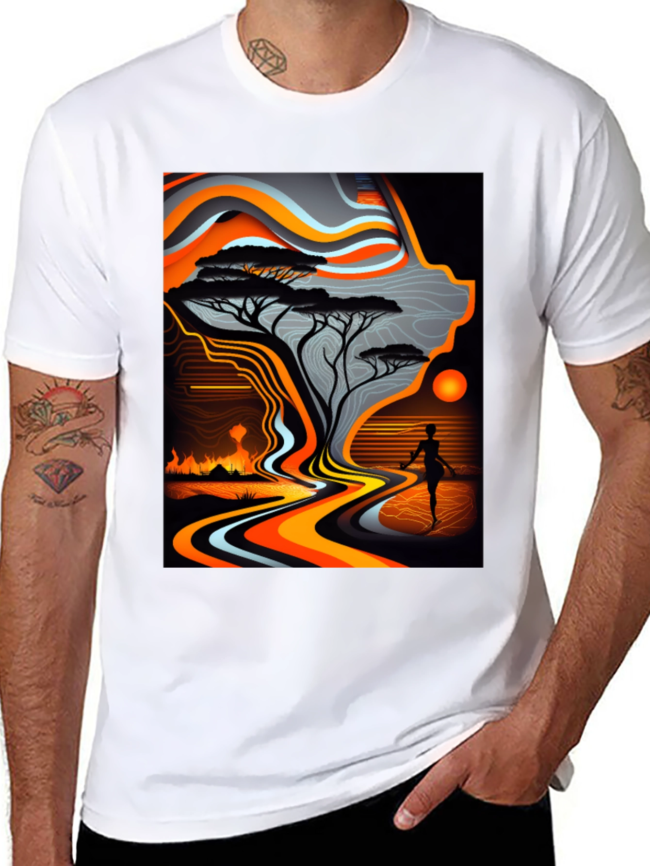 Abstract Landscape Graphic Tee