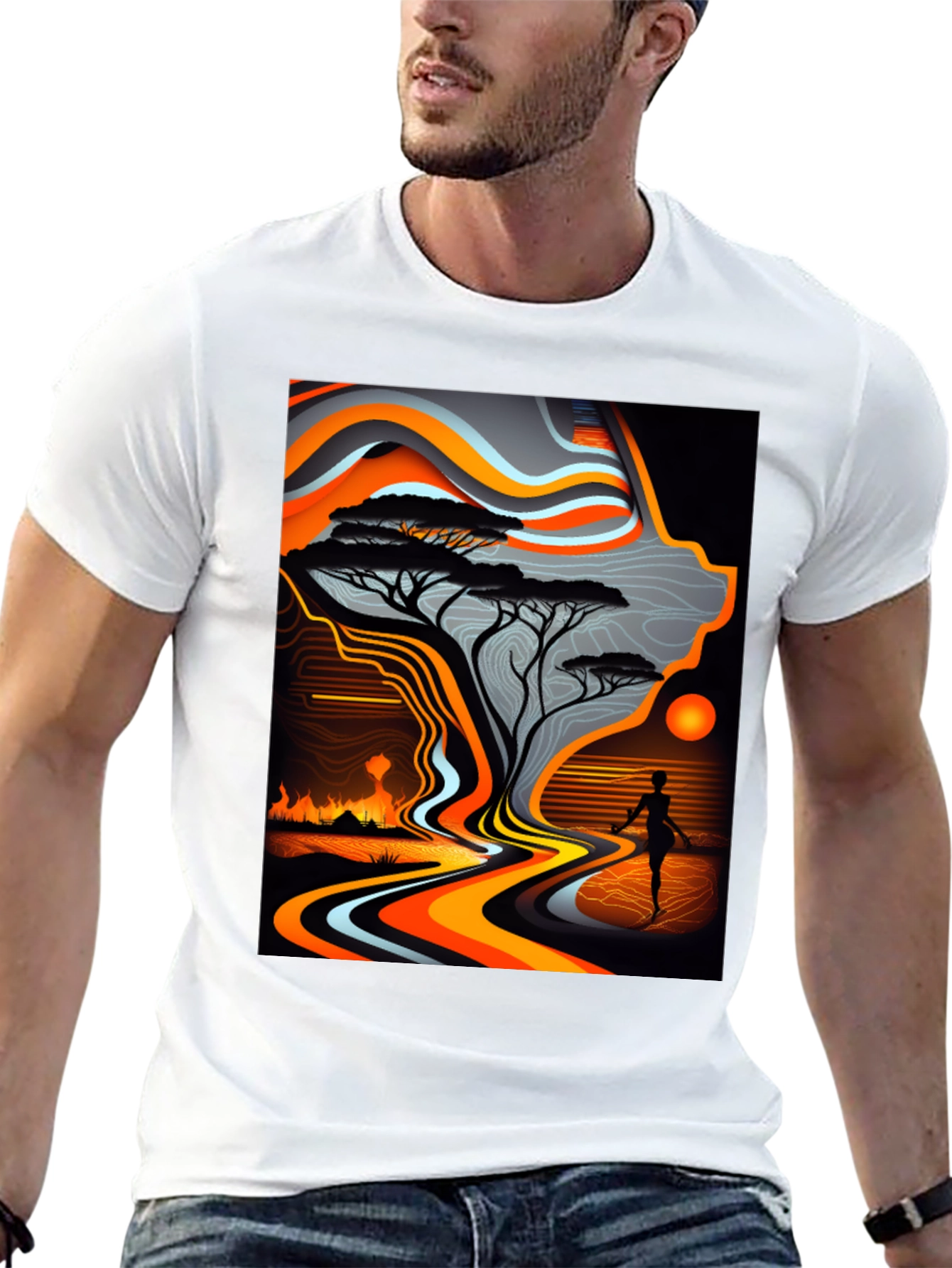 Abstract Landscape Graphic Tee