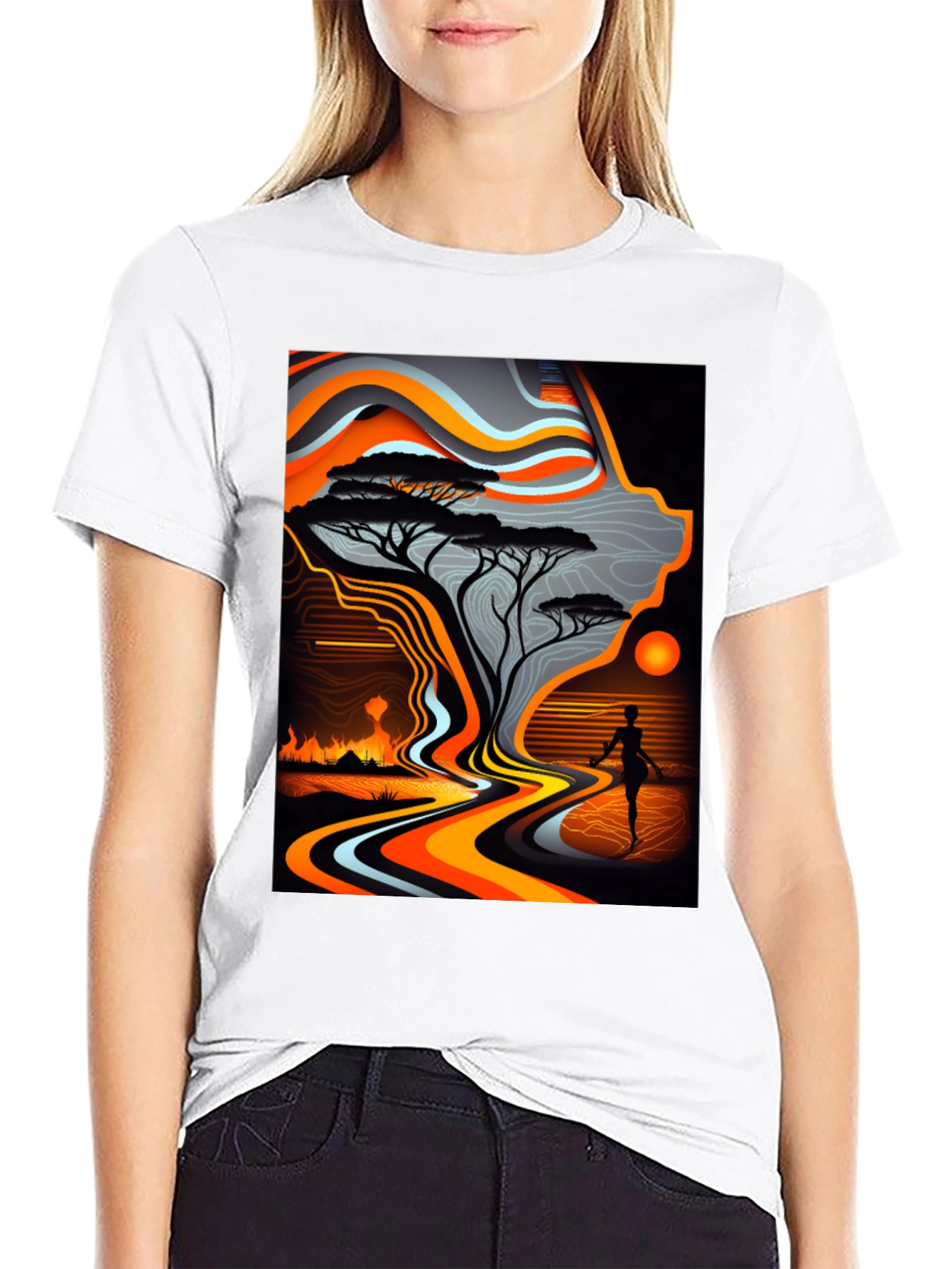 Abstract Landscape Graphic Tee