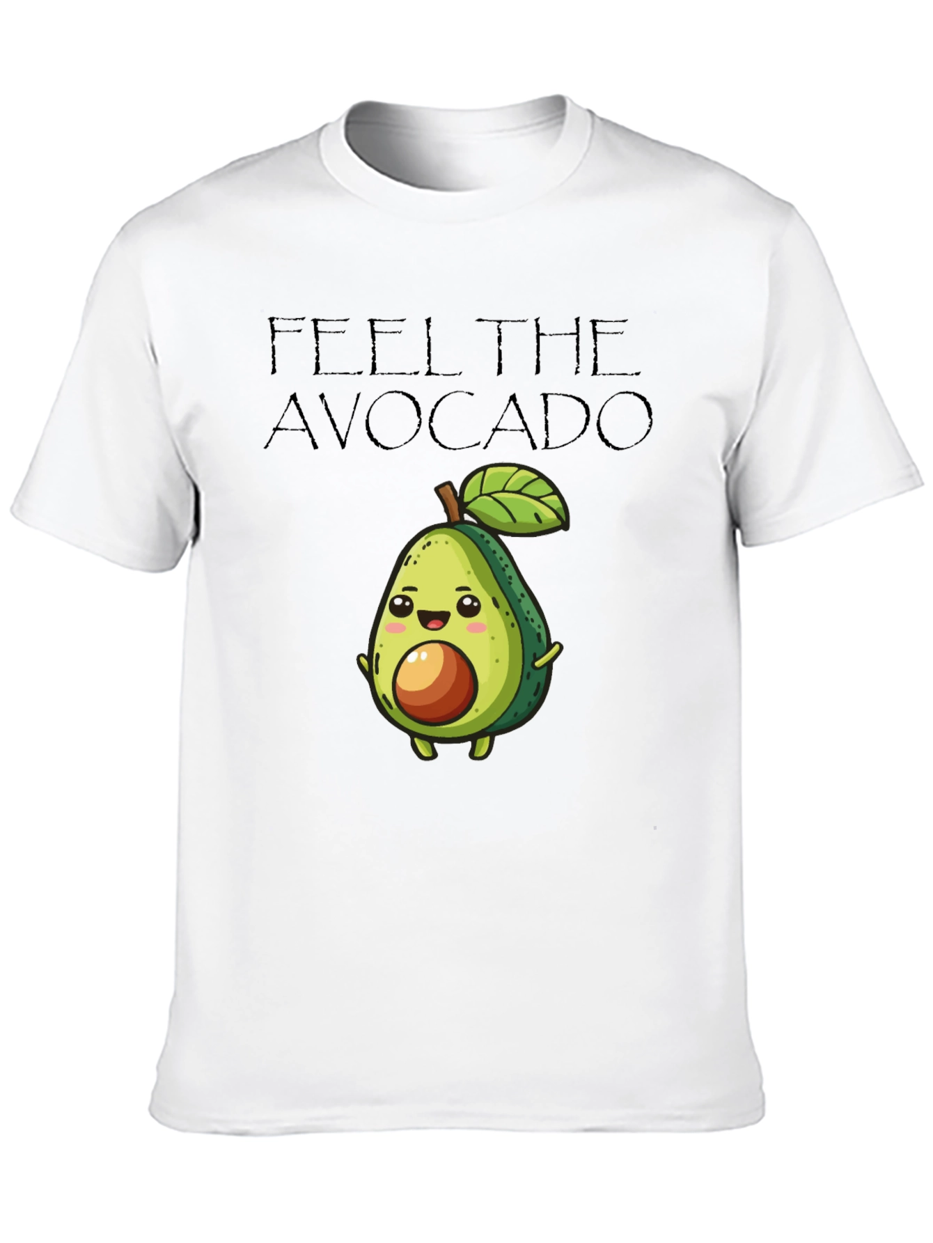 Feel The Avocado Graphic Black T-Shirt