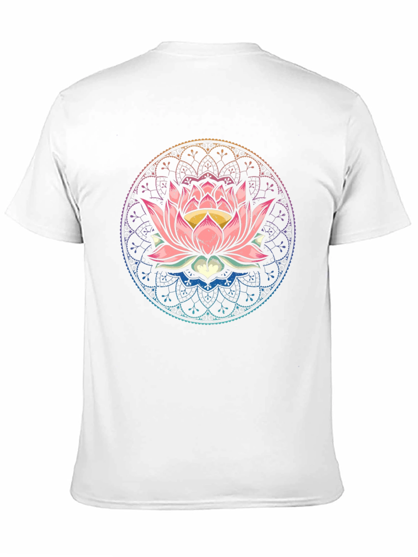 Lotus Mandala Graphic Tee - Black Cotton Comfort
