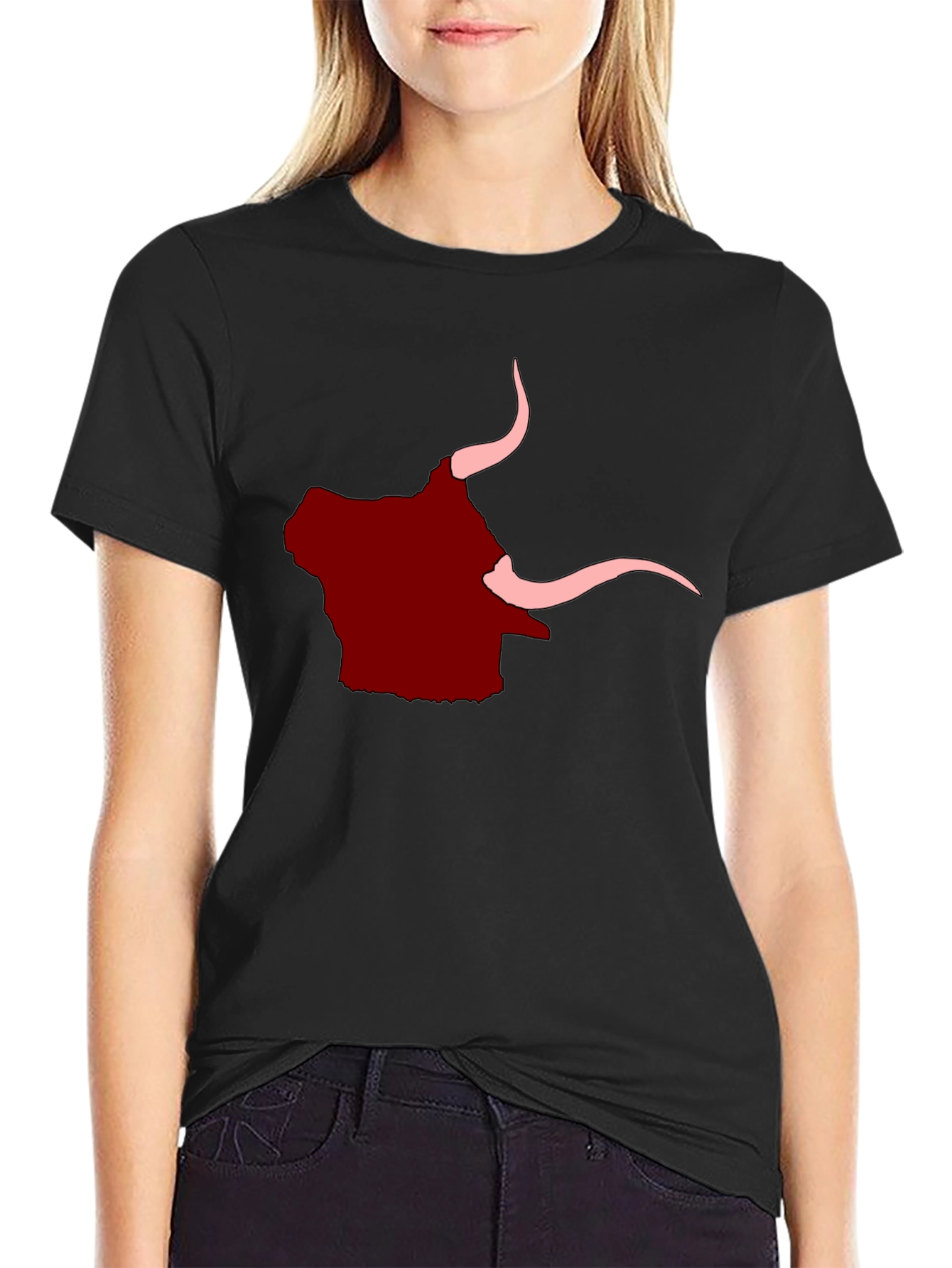 Bull Graphic Tee - Black Cotton Comfort