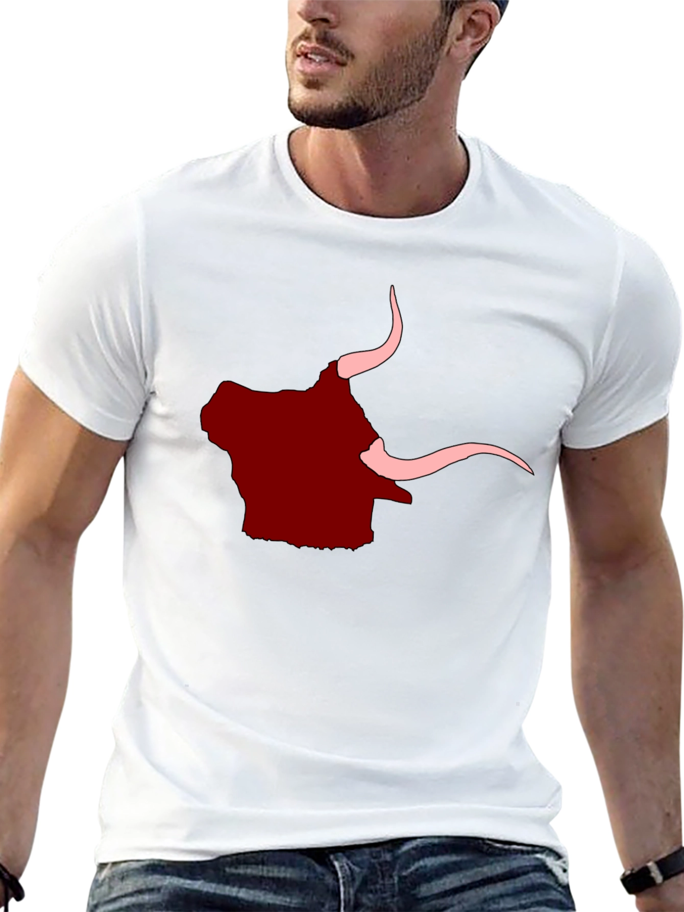 Bull Graphic Tee - Black Cotton Comfort