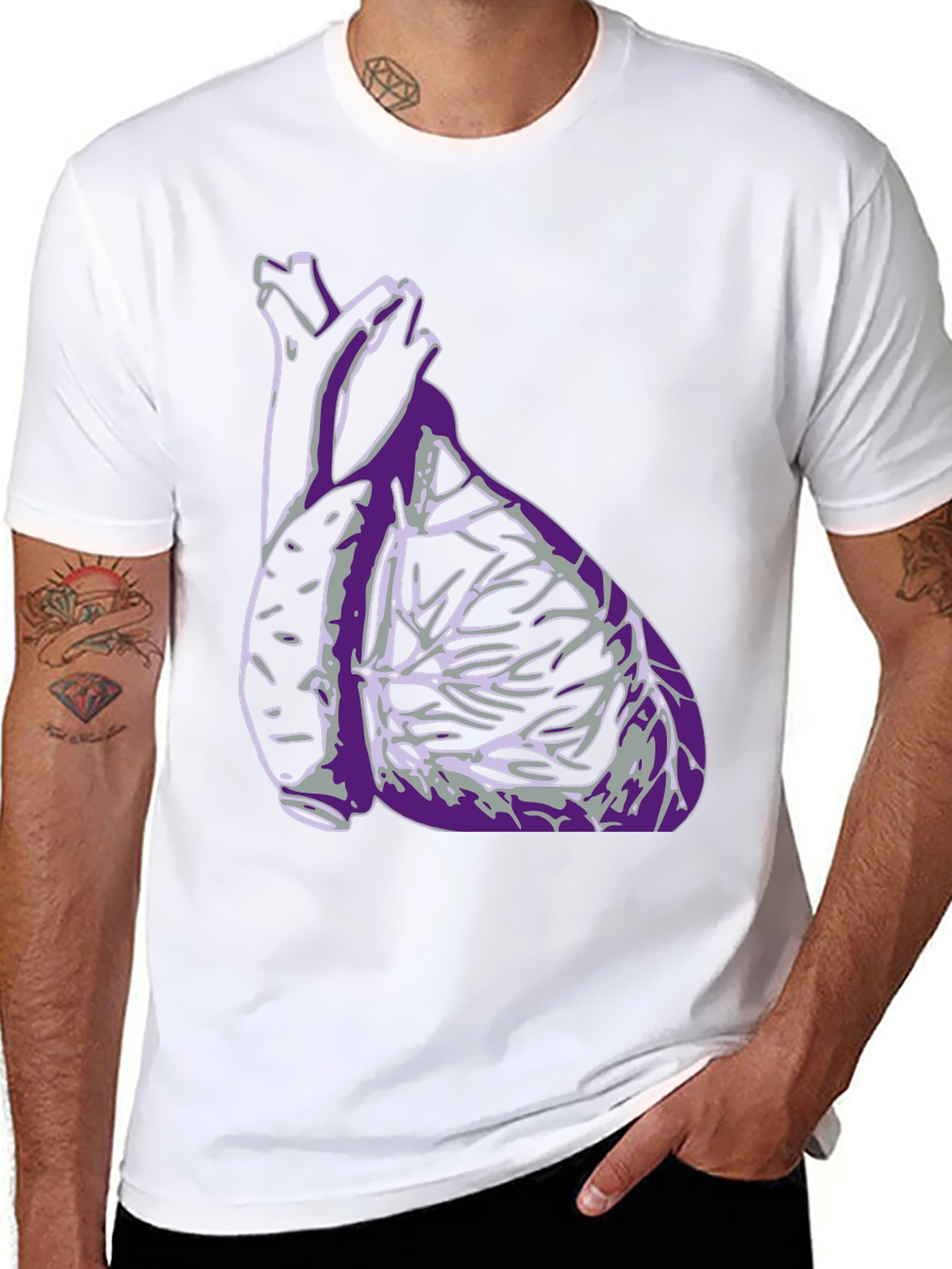 Anatomical Heart Graphic Tee - Modern Streetwear
