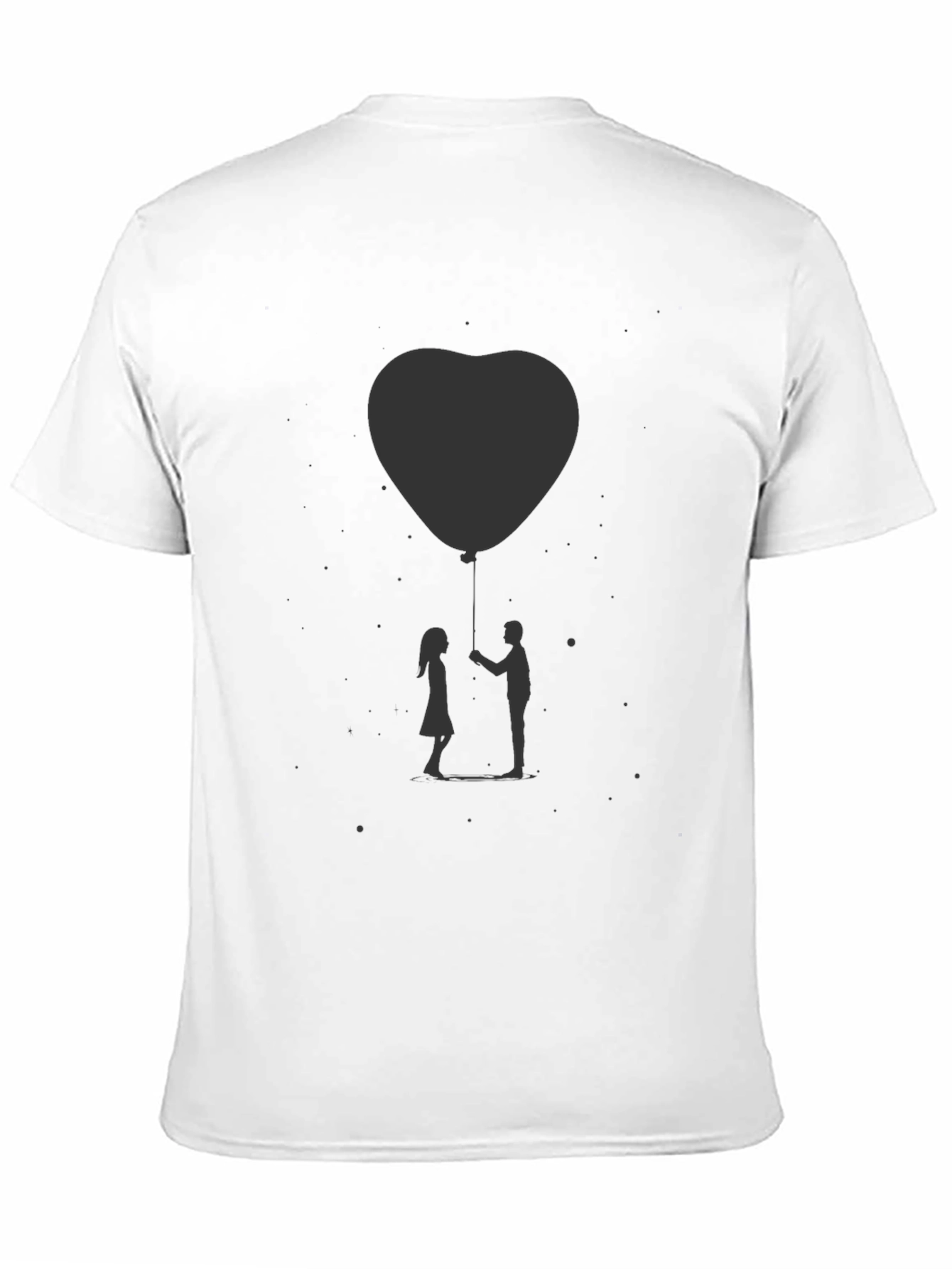 Heart Balloon Graphic Tee - Black