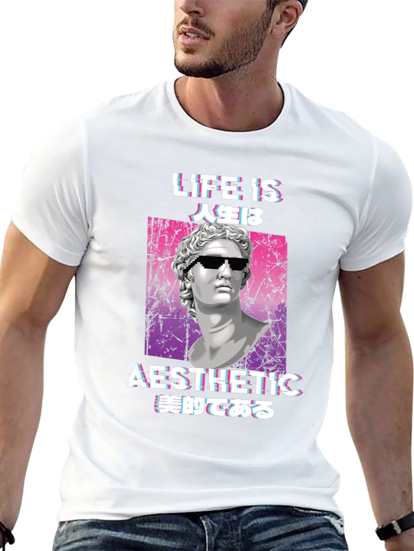Aesthetic Life Statue Graphic Tee