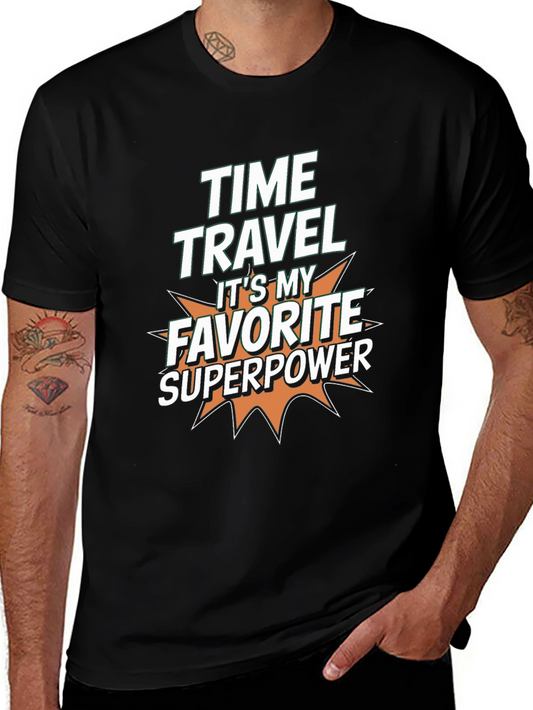Time Travel Superpower Graphic Tee - Black T-Shirt