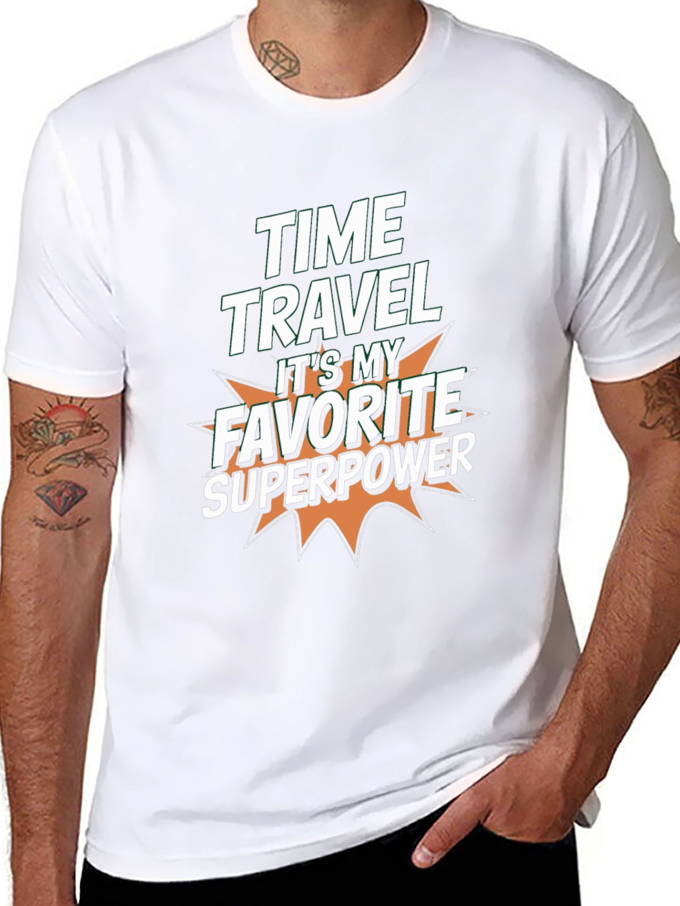 Time Travel Superpower Graphic Tee - Black T-Shirt