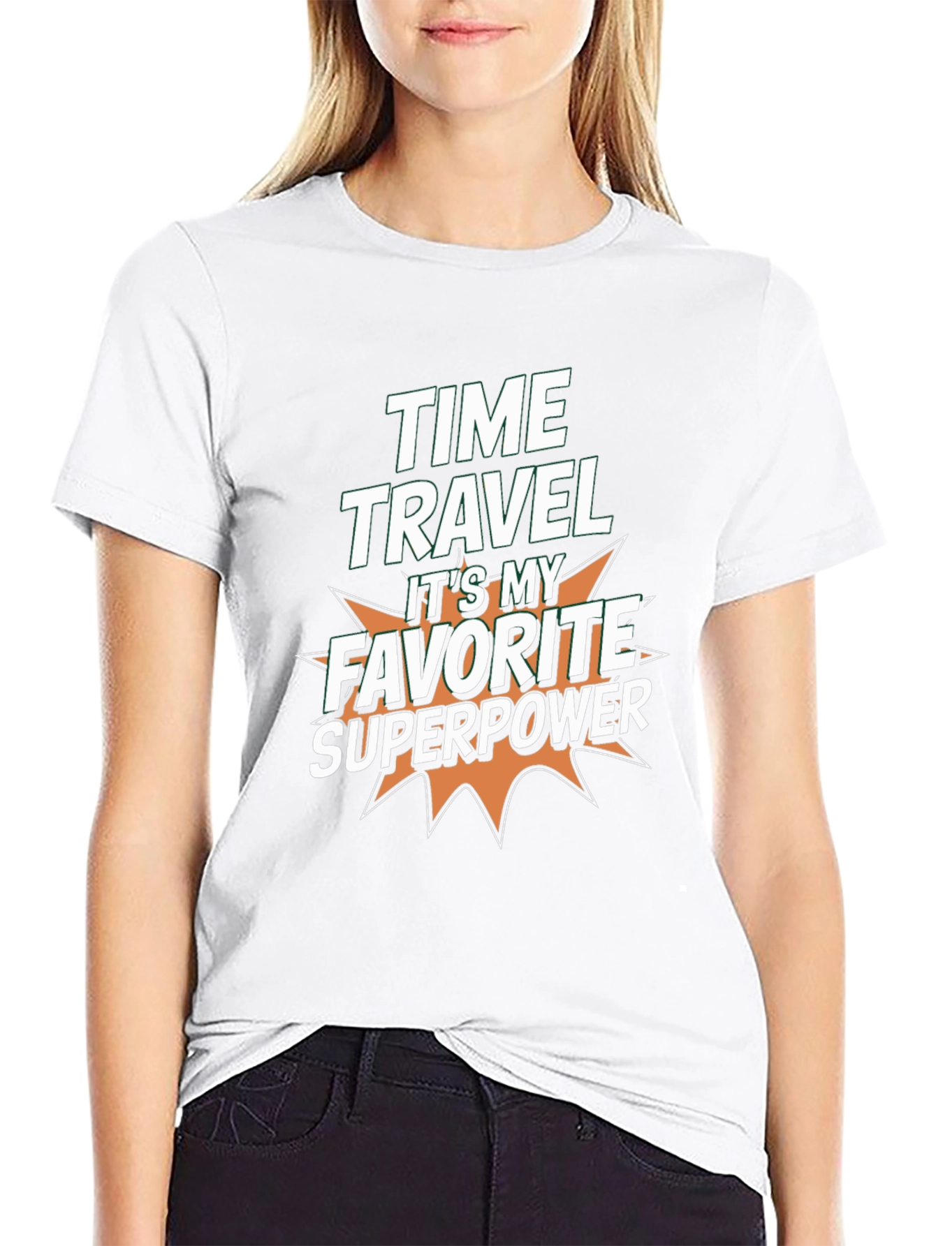 Time Travel Superpower Graphic Tee - Black T-Shirt