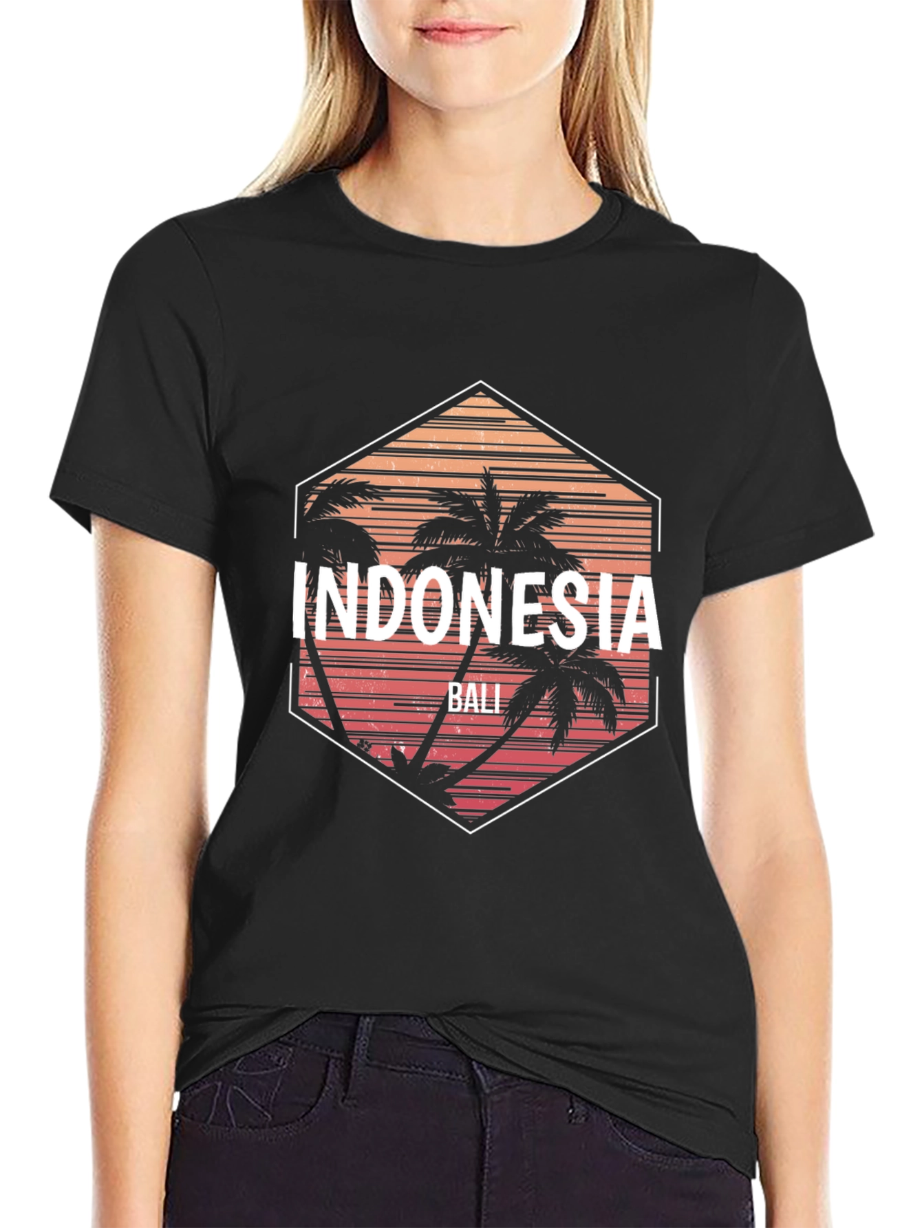 Indonesia Bali T-Shirt - Tropical Palm Tree Graphic Tee