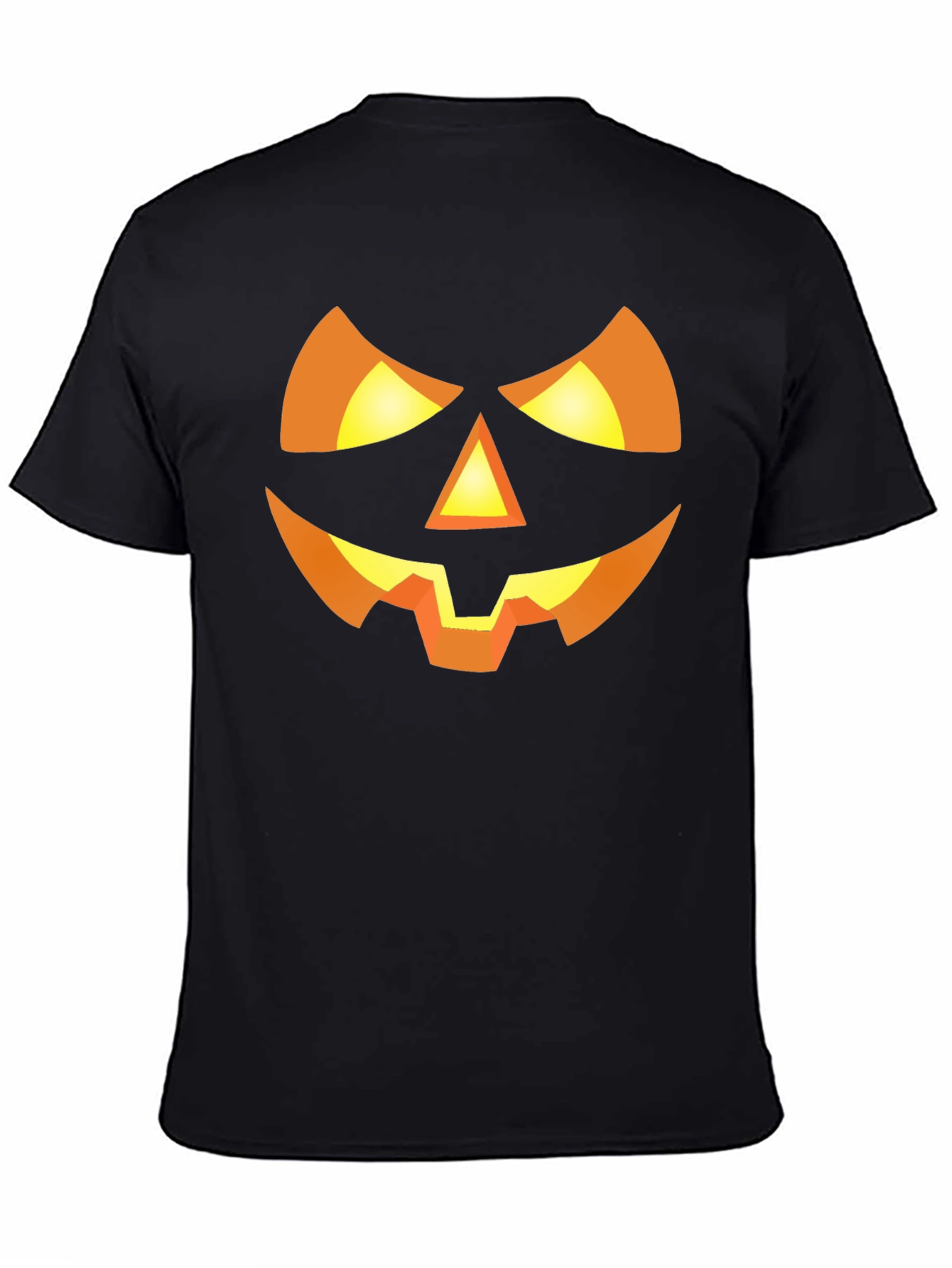 Halloween Pumpkin Face Graphic Tee - Spooky Fun!