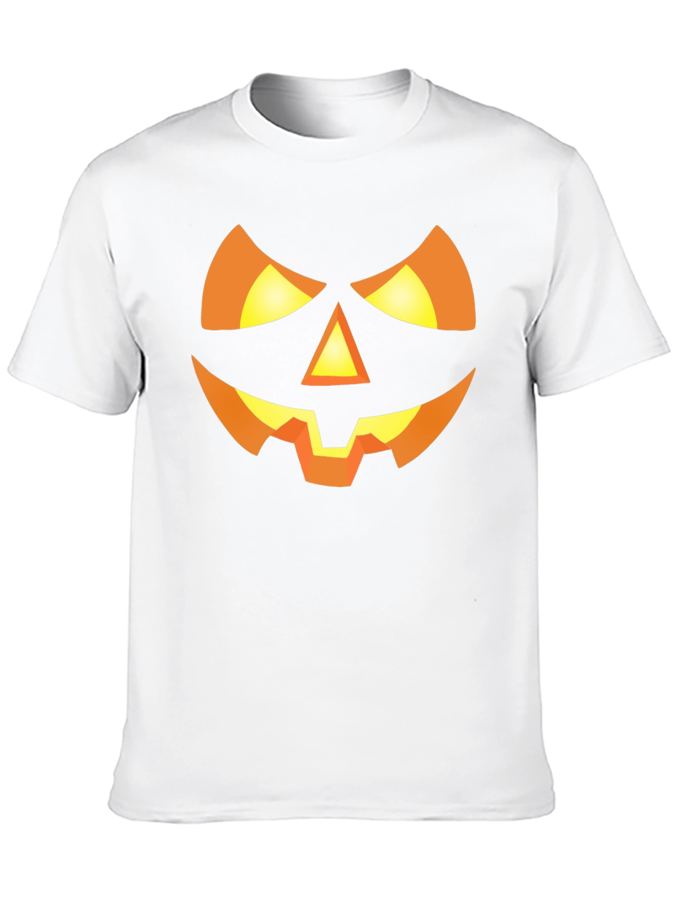 Halloween Pumpkin Face Graphic Tee - Spooky Fun!