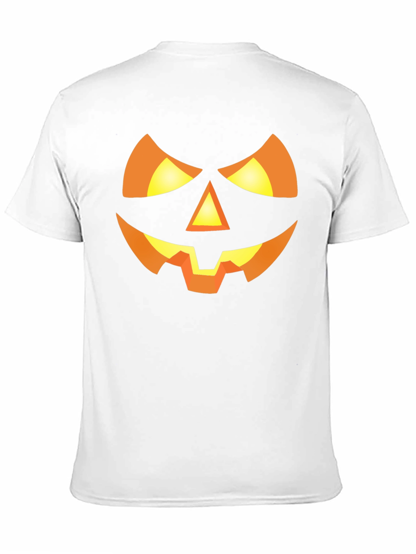 Halloween Pumpkin Face Graphic Tee - Spooky Fun!