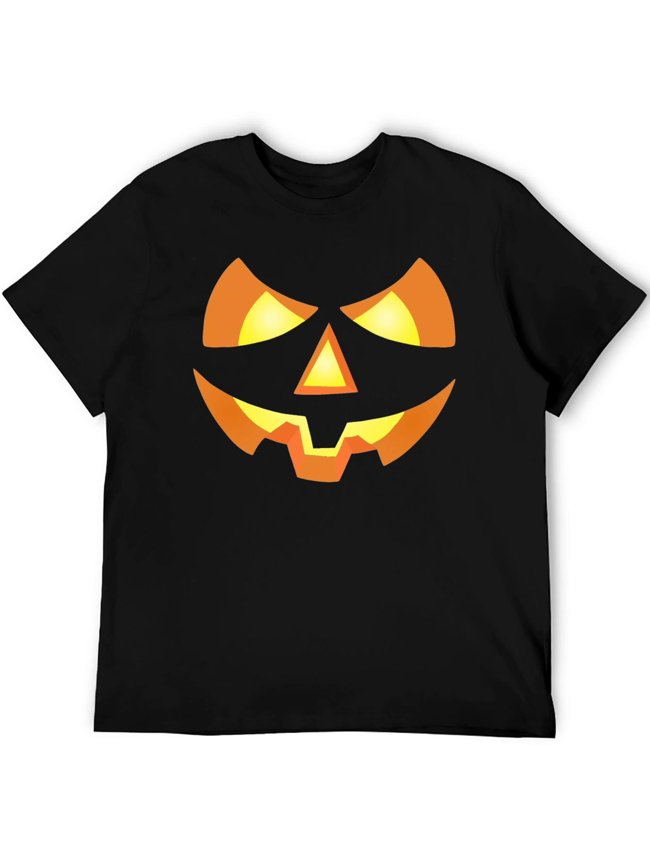 Halloween Pumpkin Face Graphic Tee - Spooky Fun!