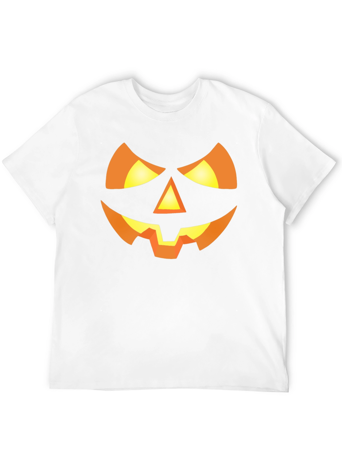 Halloween Pumpkin Face Graphic Tee - Spooky Fun!