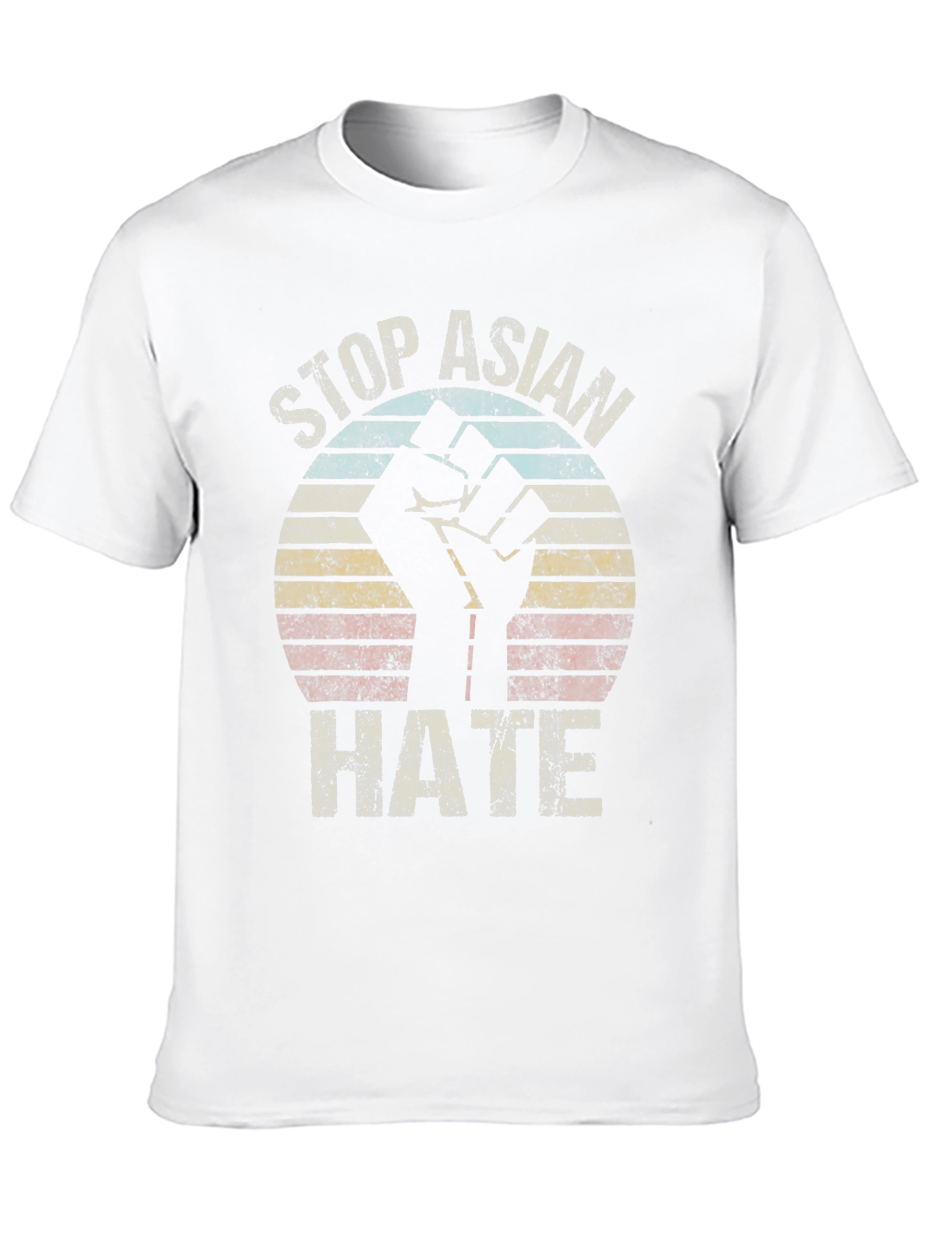 Stop Asian Hate T-Shirt Fist Graphic Tee Activism