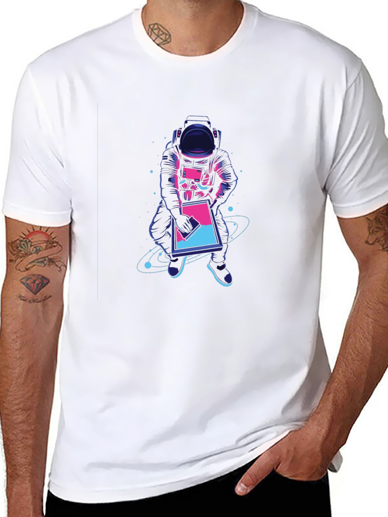 Astronaut Painting Graphic T-Shirt