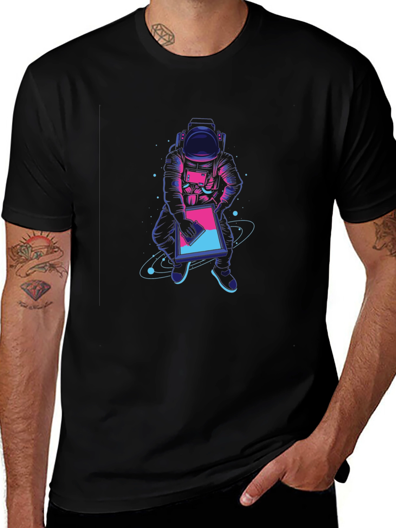 Astronaut Painting Graphic T-Shirt