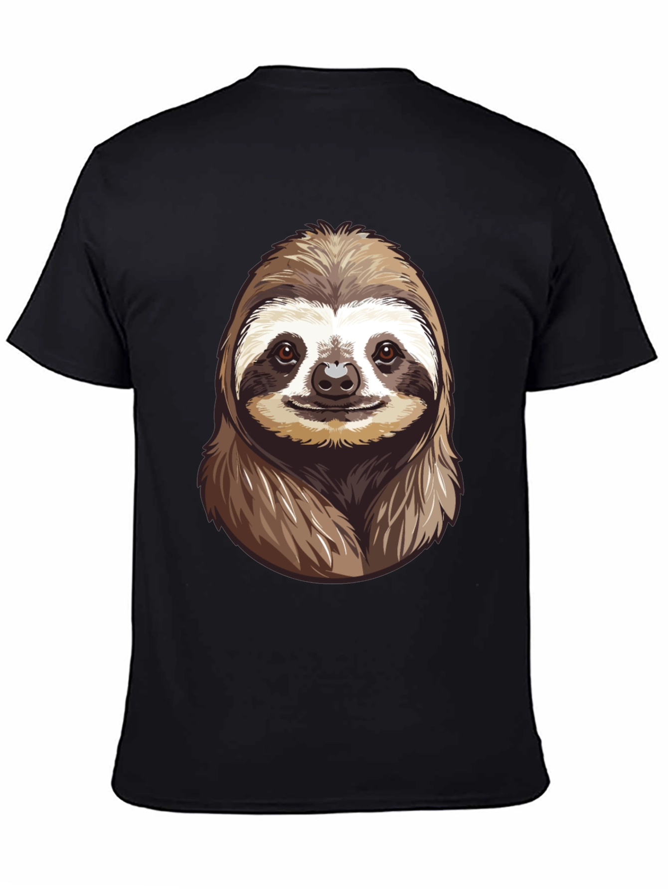 Sloth Face Graphic Tee - Relaxed Style