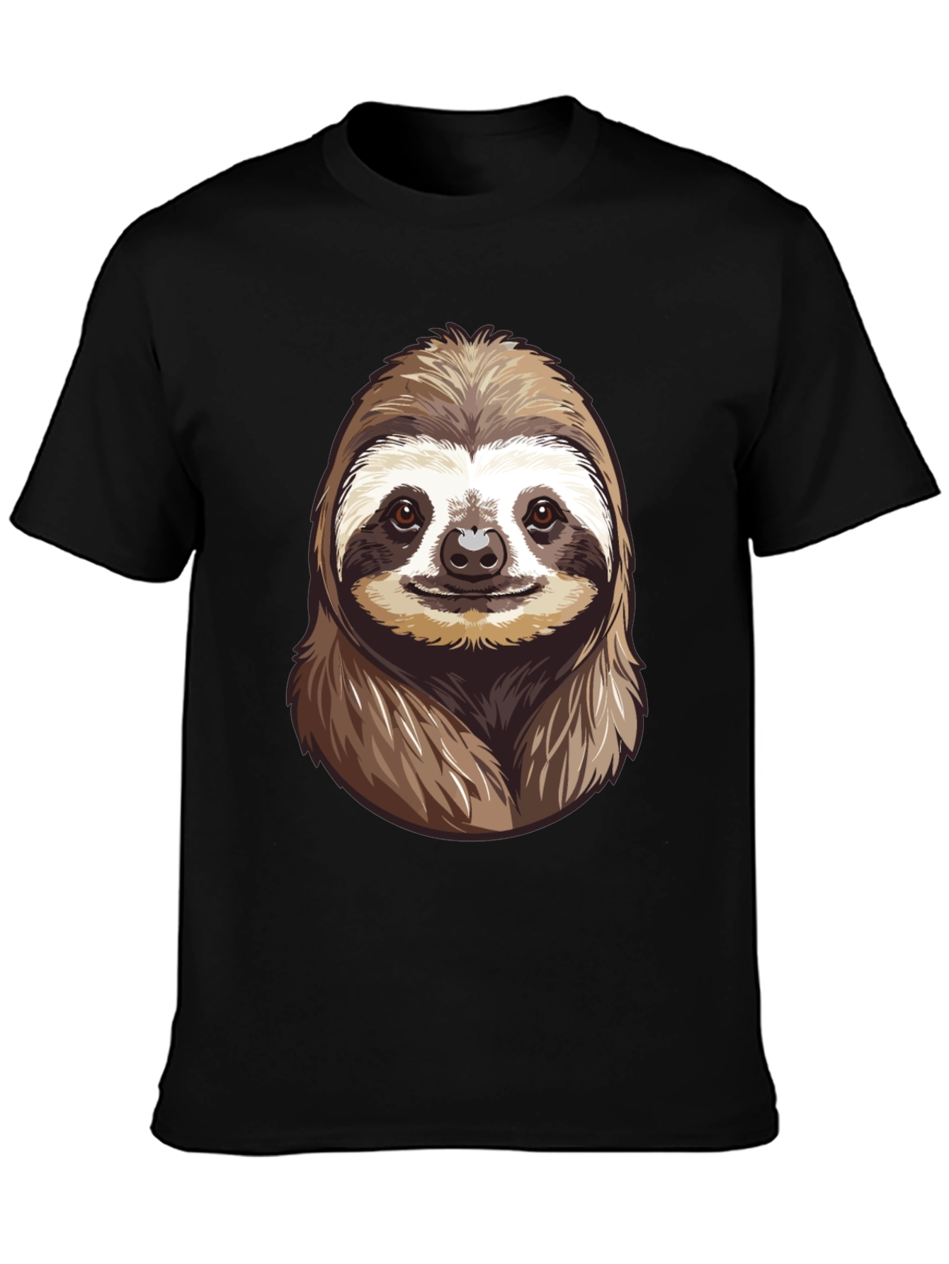 Sloth Face Graphic Tee - Relaxed Style