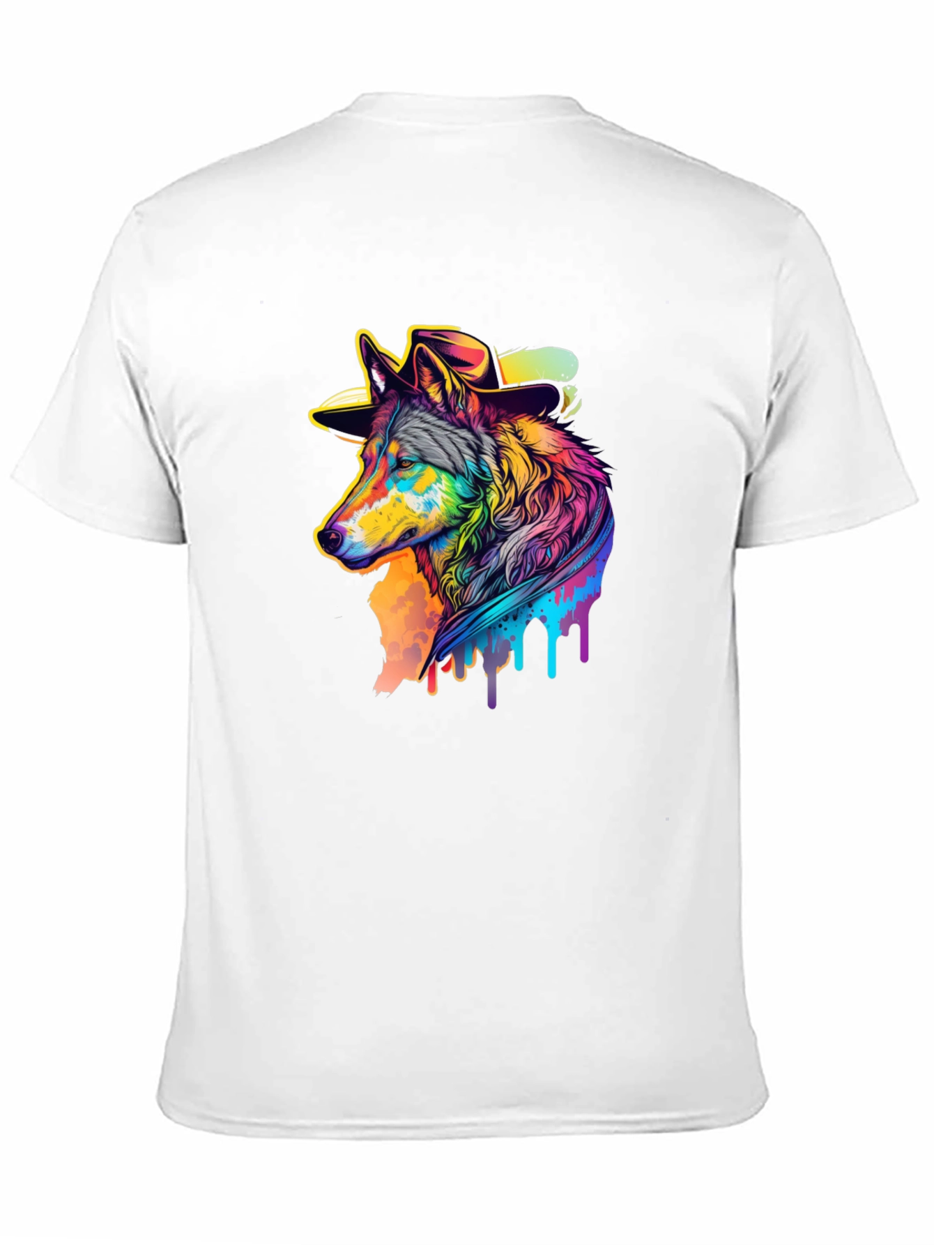 Wolf Graphic Print Black T-Shirt