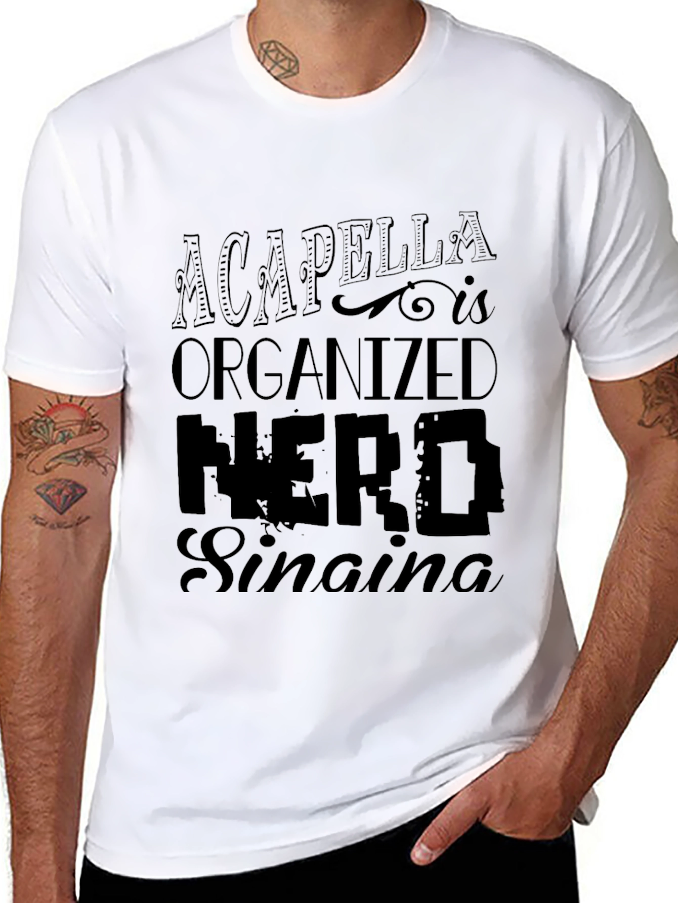 Acapella Organized Nerd Singing T-Shirt