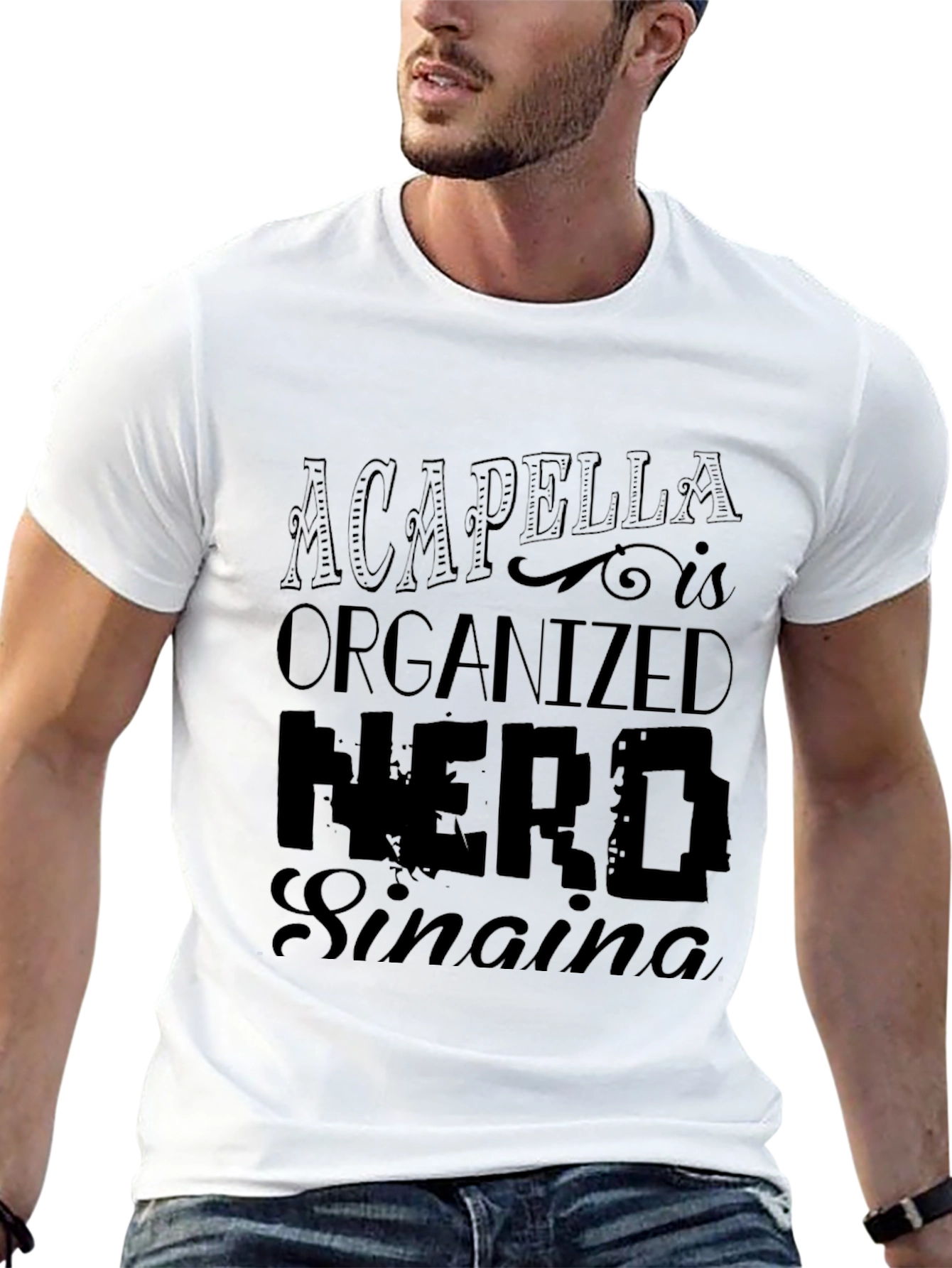 Acapella Organized Nerd Singing T-Shirt
