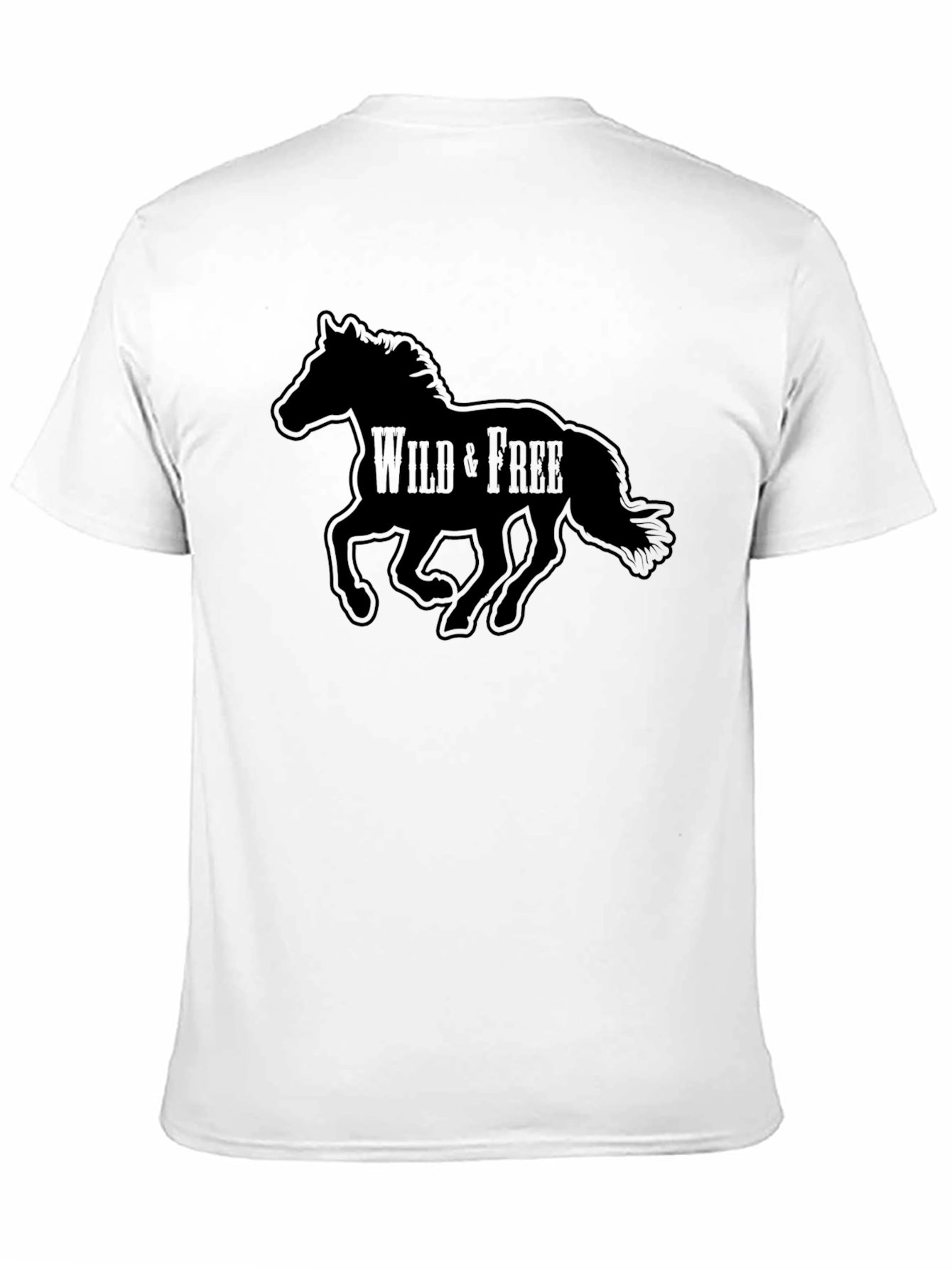 Wild & Free Black Horse Graphic T-Shirt