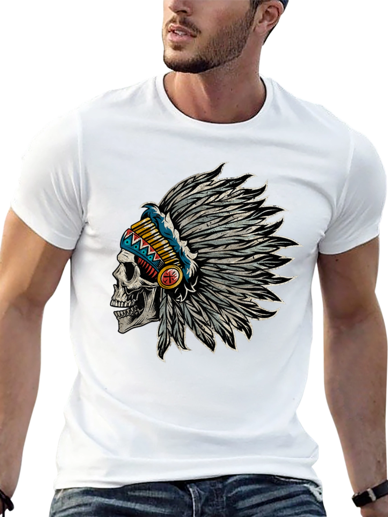 Skull Chief T-Shirt - Edgy Graphic Tee
