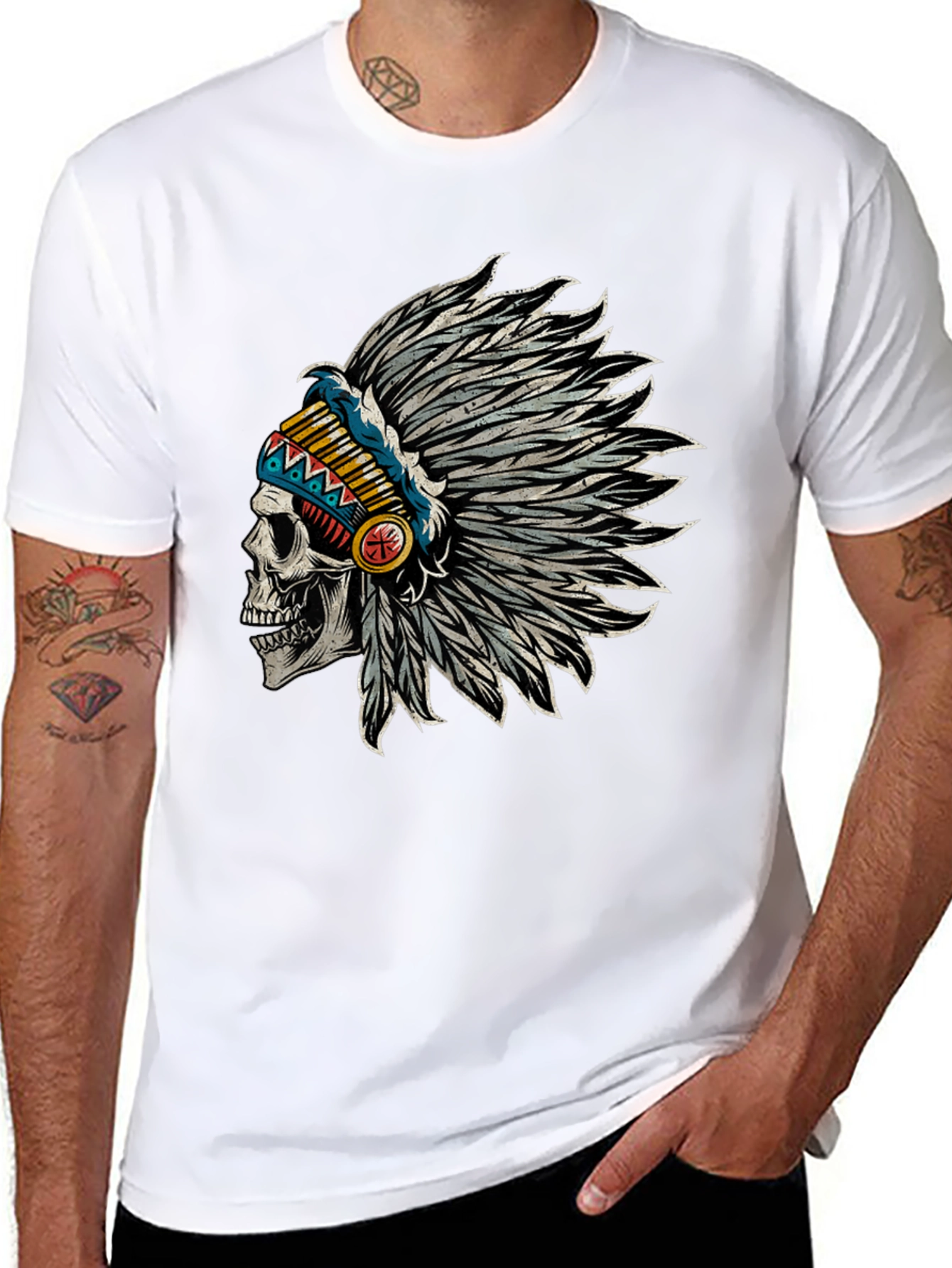 Skull Chief T-Shirt - Edgy Graphic Tee