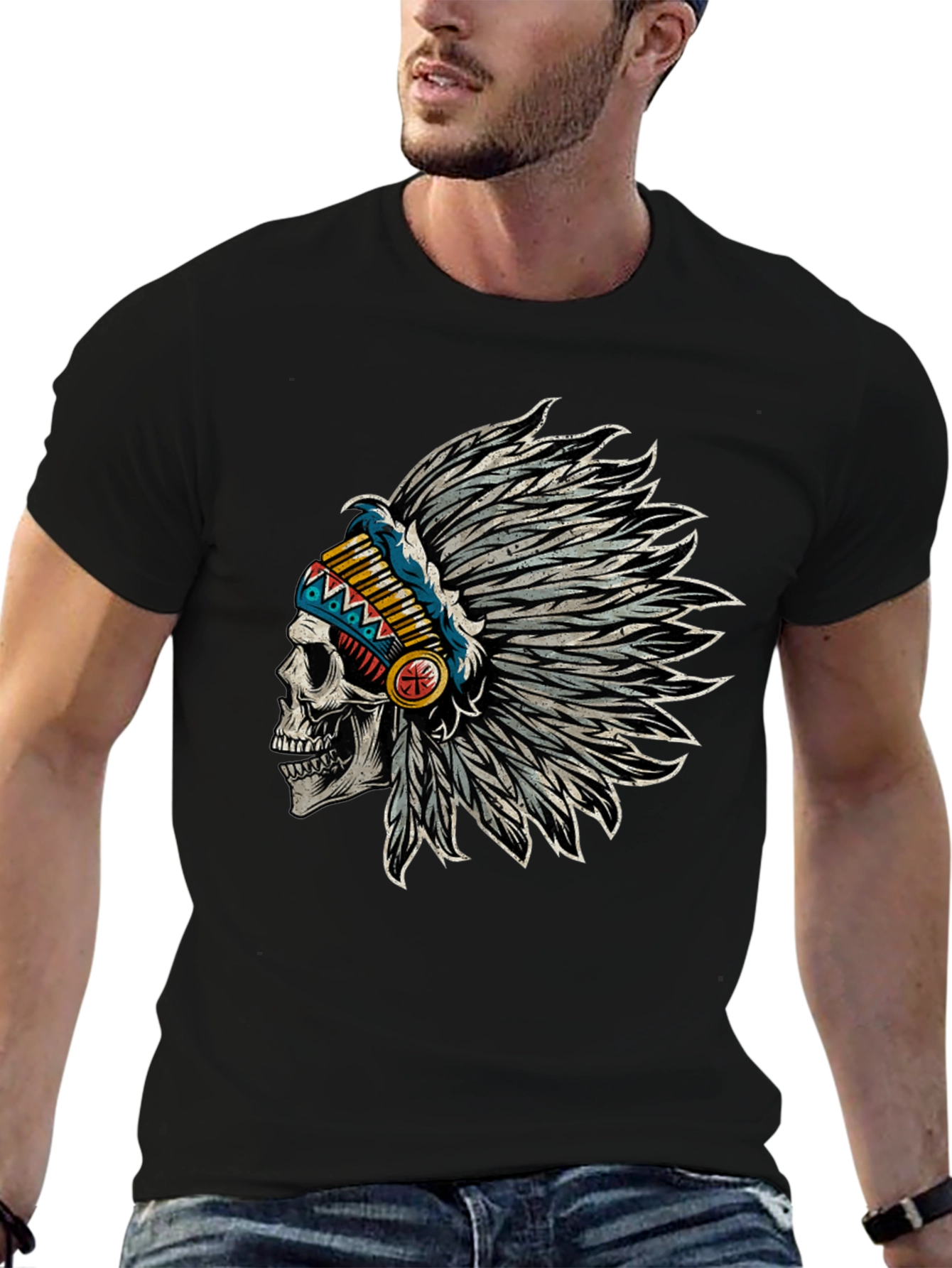 Skull Chief T-Shirt - Edgy Graphic Tee