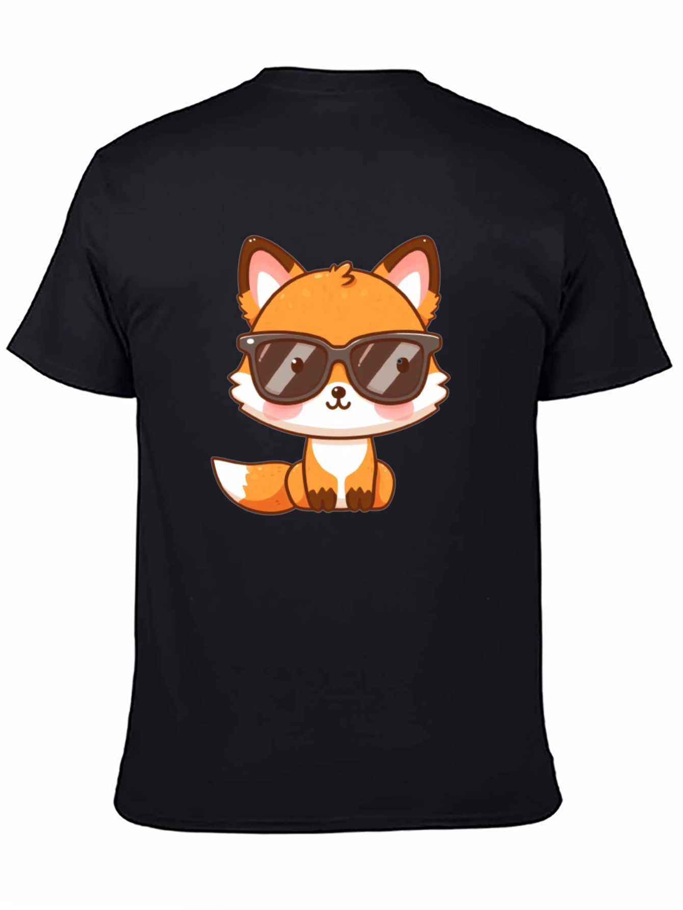 Cool Fox Graphic T-Shirt - Black