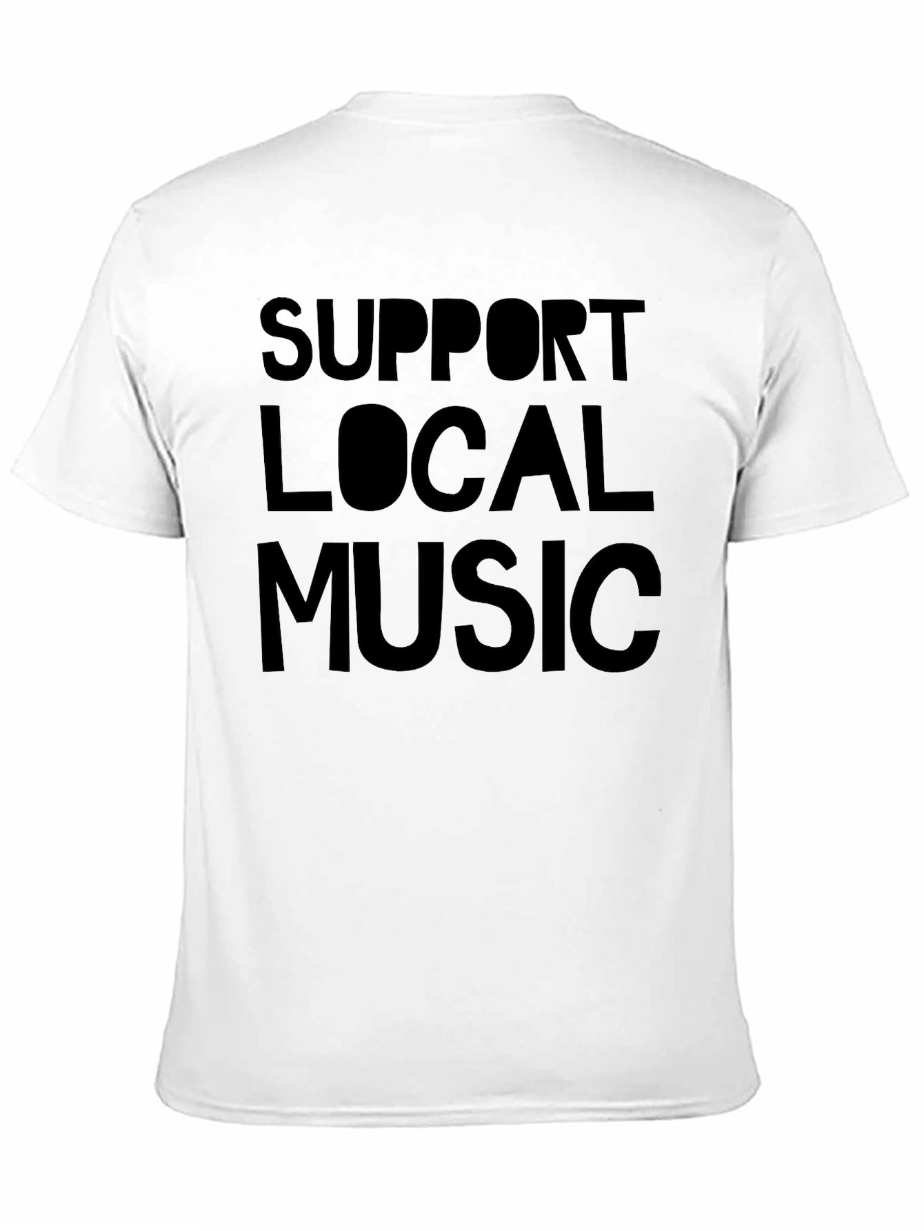 Support Local Music Black Crew Neck T-Shirt