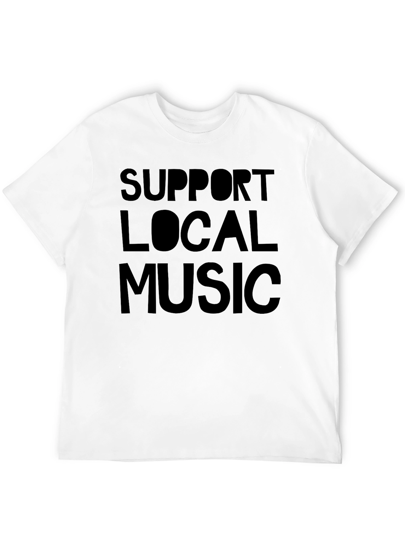 Support Local Music Black Crew Neck T-Shirt