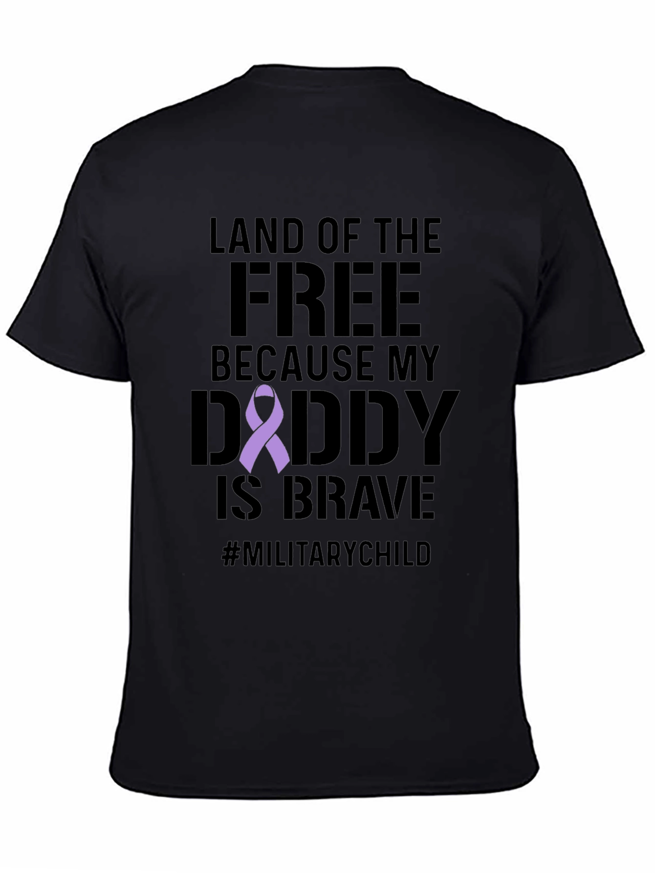 Military Child T-Shirt: Land of the Free Brave Daddy