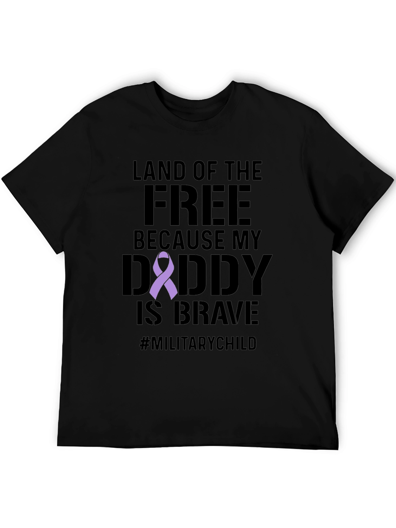 Military Child T-Shirt: Land of the Free Brave Daddy