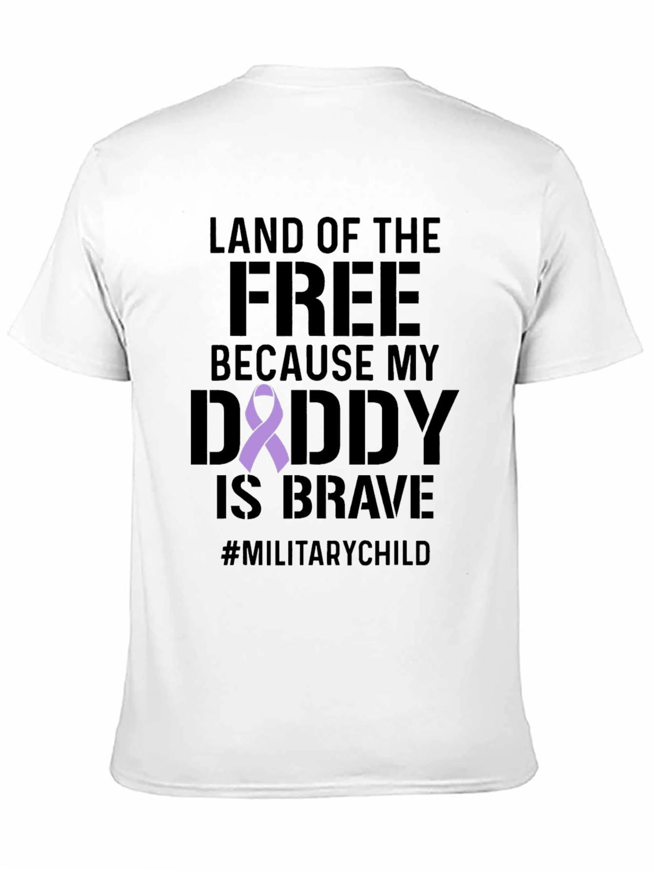 Military Child T-Shirt: Land of the Free Brave Daddy