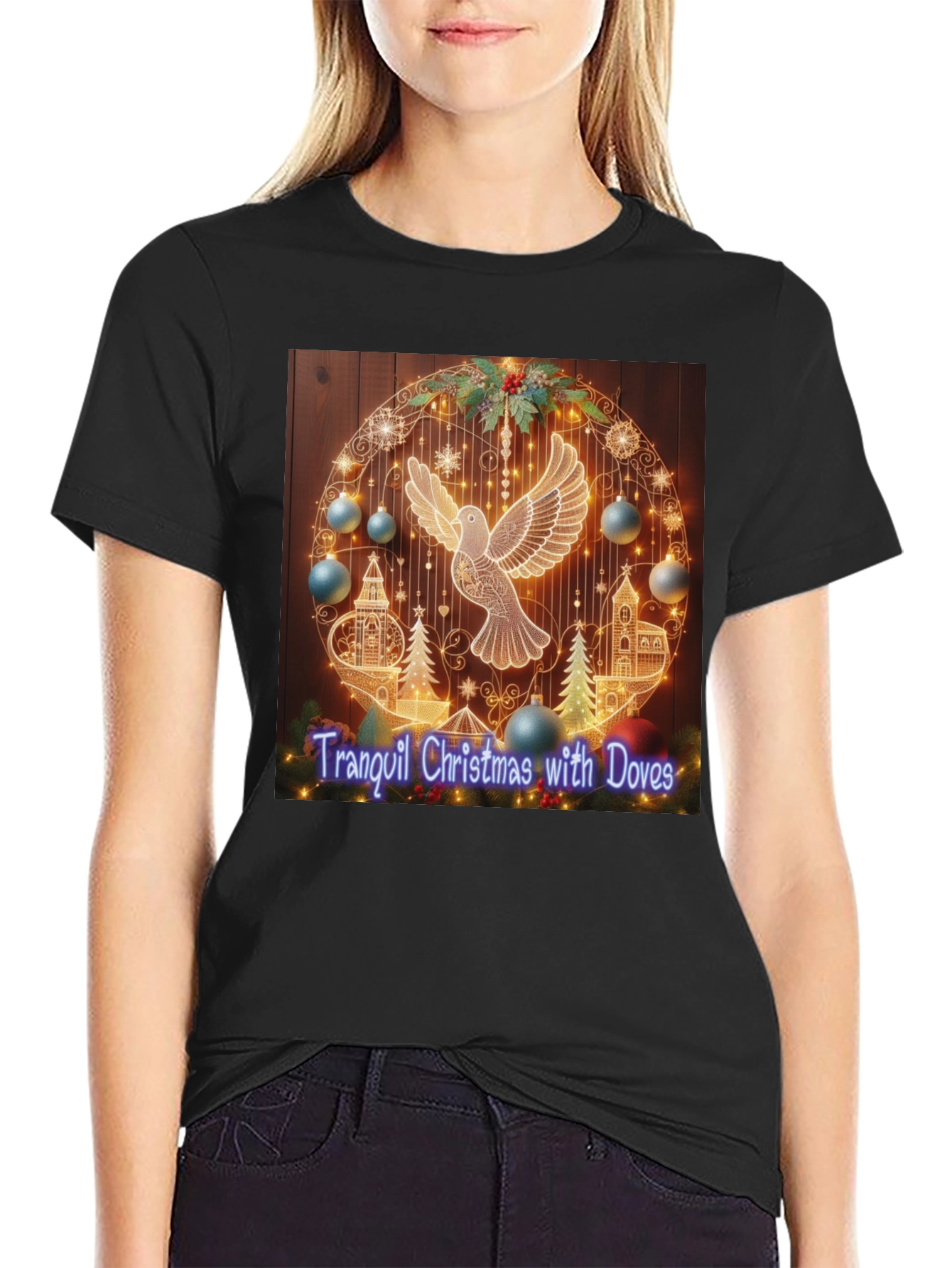 Tranquil Christmas Dove T-Shirt