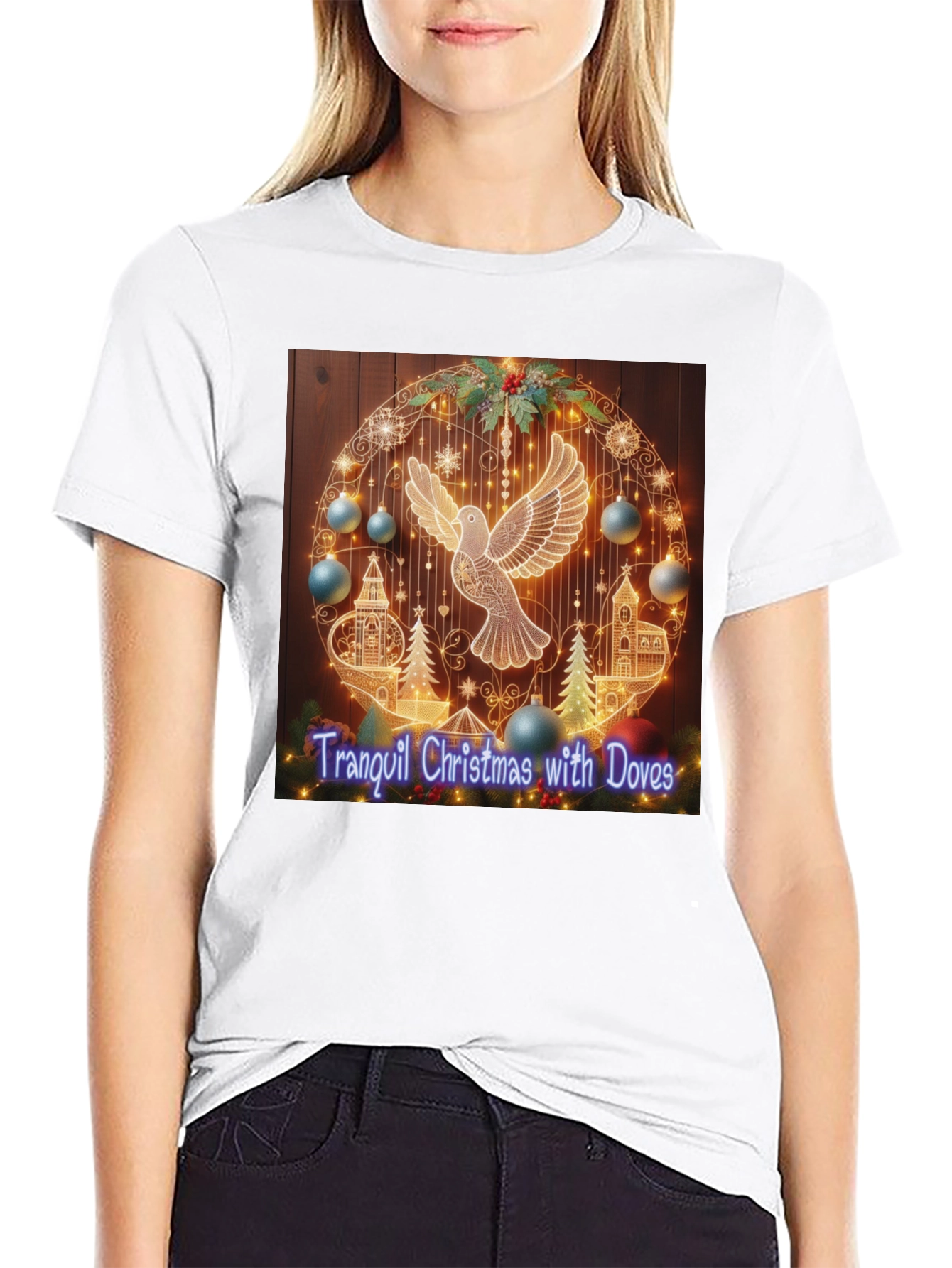 Tranquil Christmas Dove T-Shirt
