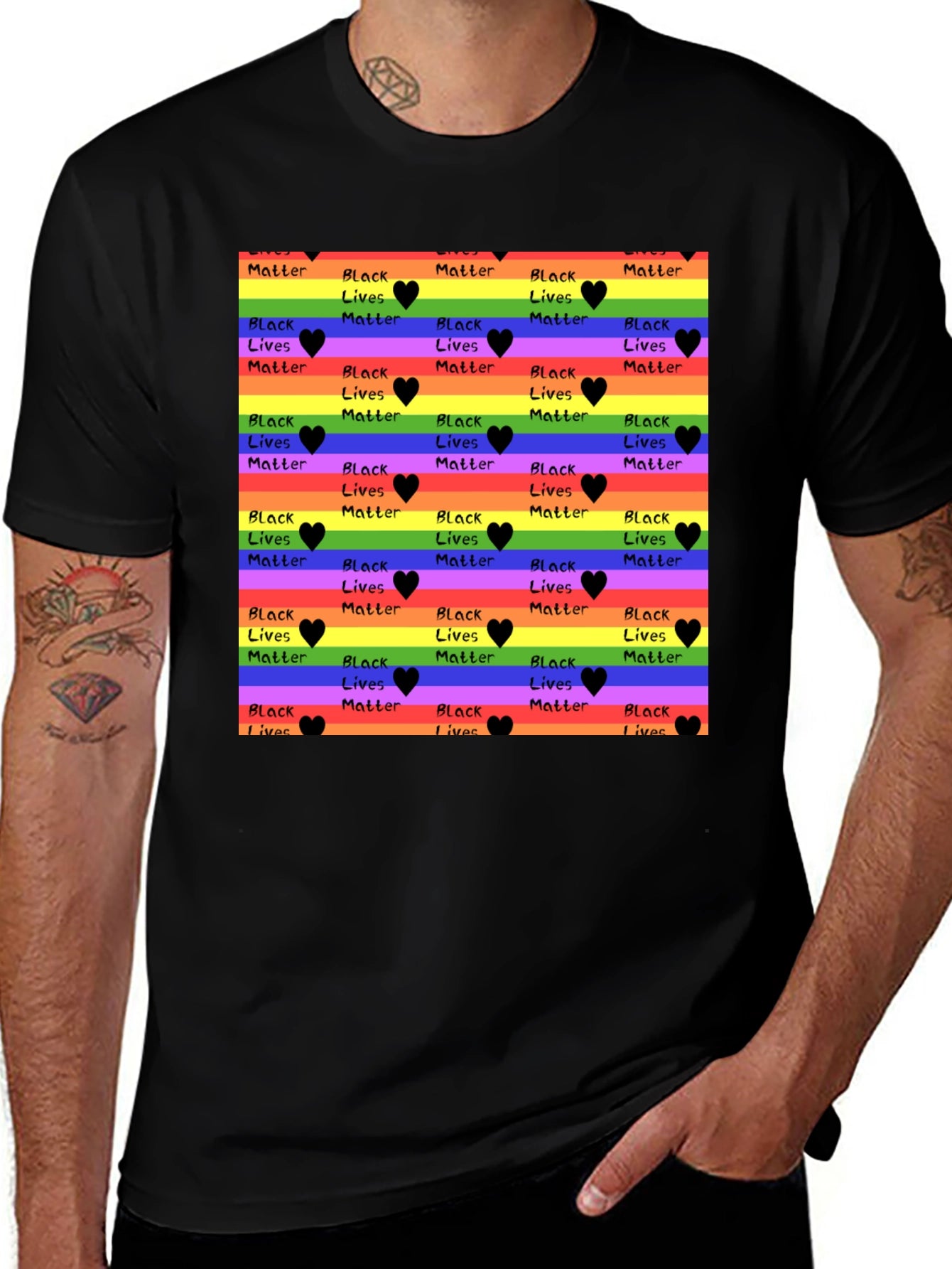 Rainbow Black Lives Matter T-Shirt