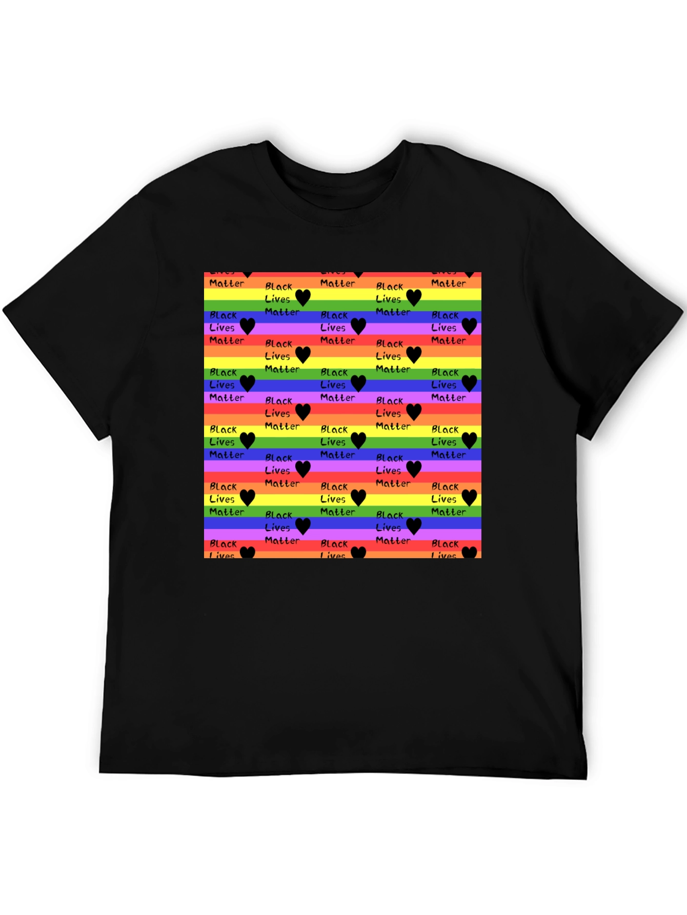 Rainbow Black Lives Matter T-Shirt