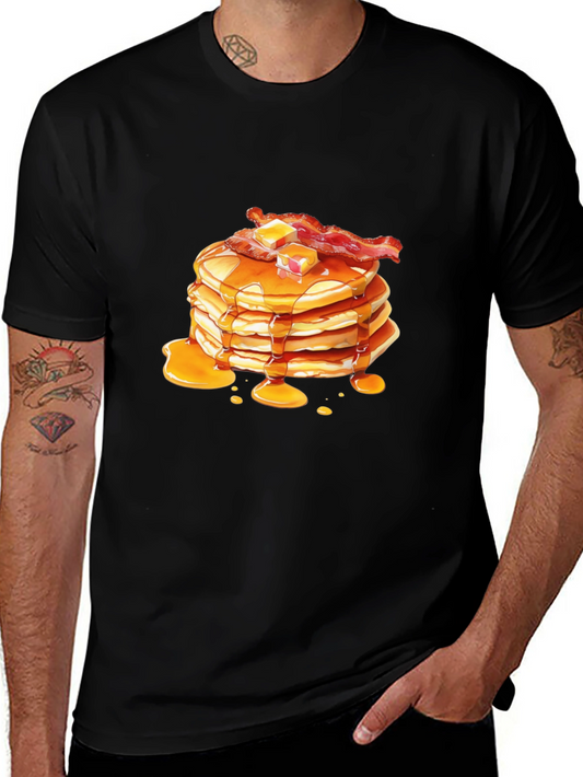 Pancakes & Bacon Graphic Tee - Breakfast Lovers T-Shirt