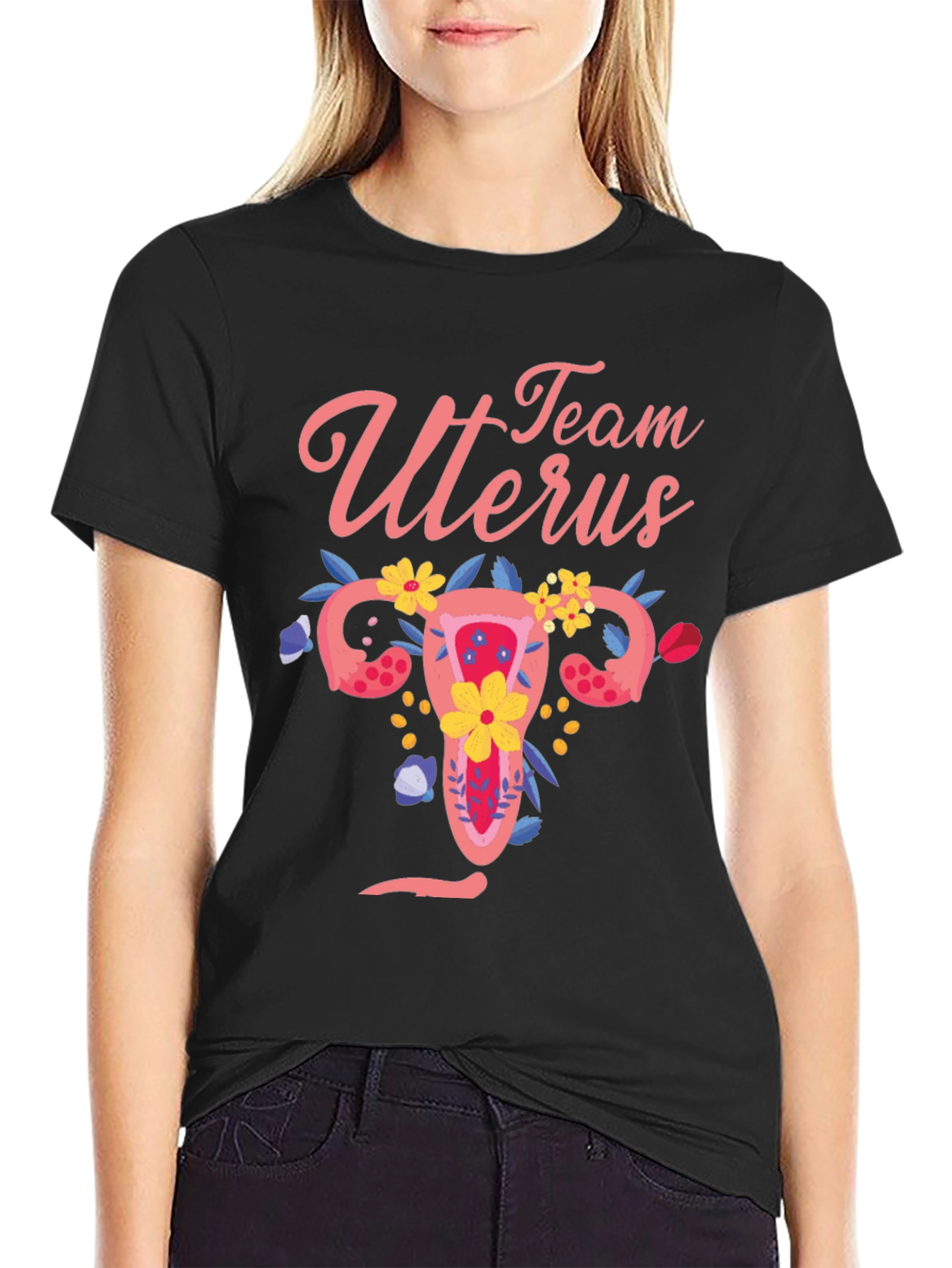 Team Uterus Graphic Tee - Black