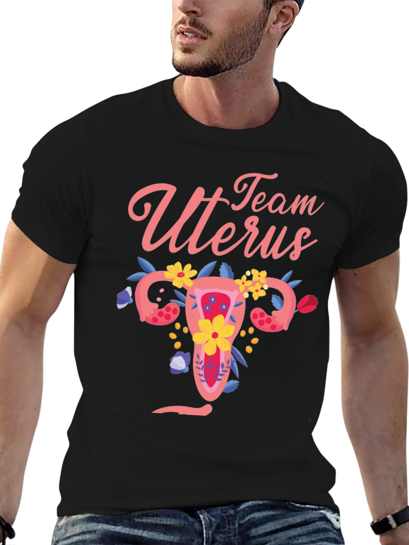 Team Uterus Graphic Tee - Black