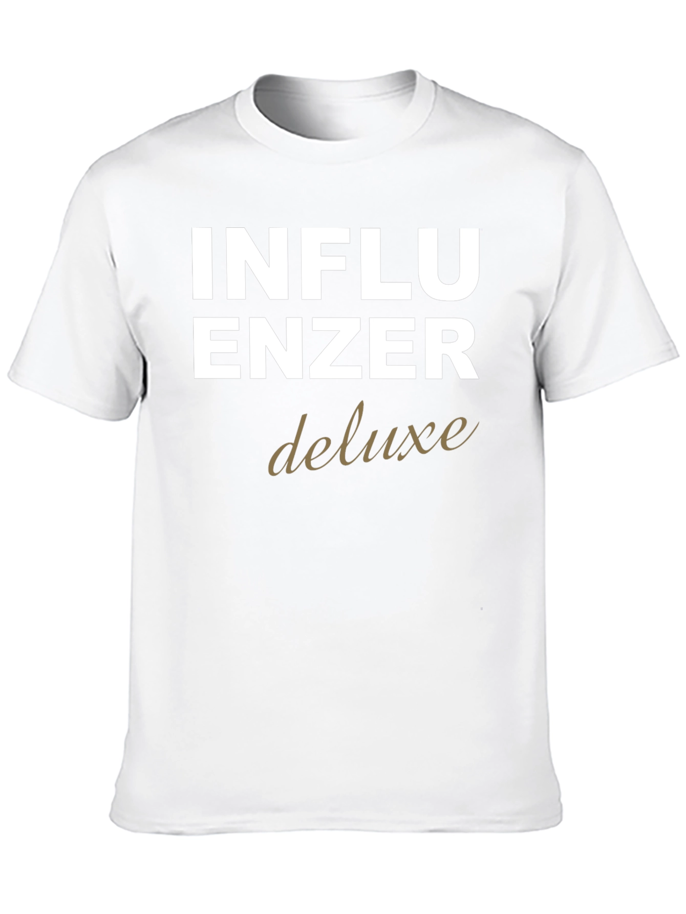 Influencer Deluxe Graphic Tee - Black Cotton T-Shirt