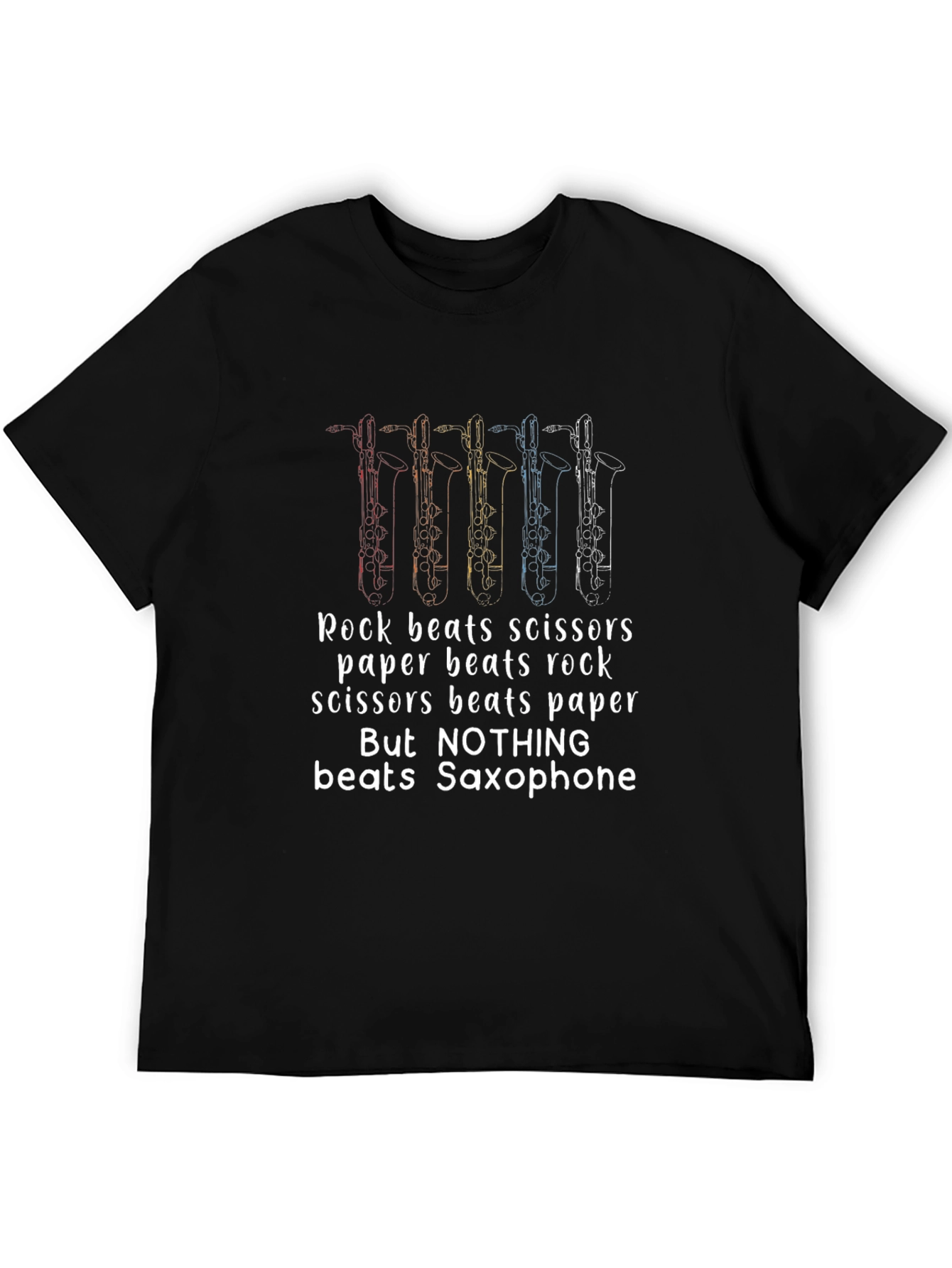 Saxophone Beats All T-Shirt Music Lover Tee