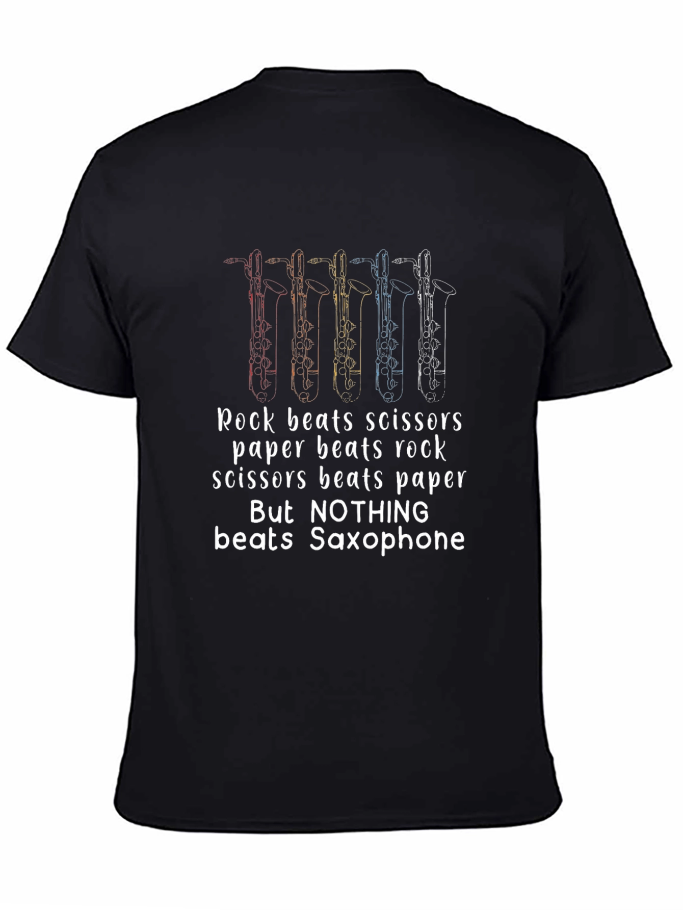 Saxophone Beats All T-Shirt Music Lover Tee