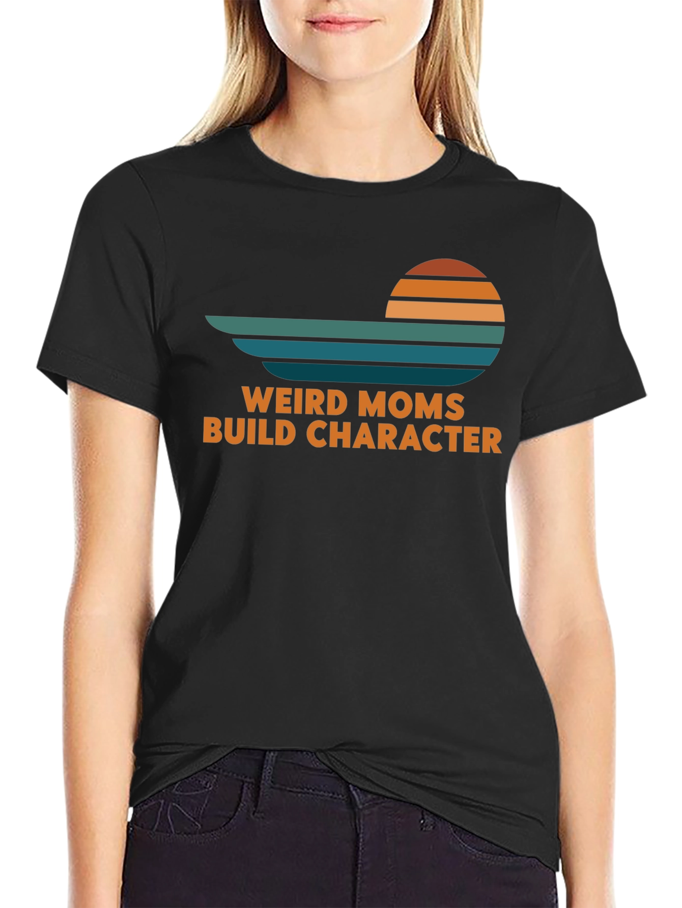 Weird Moms Build Character Retro T-Shirt